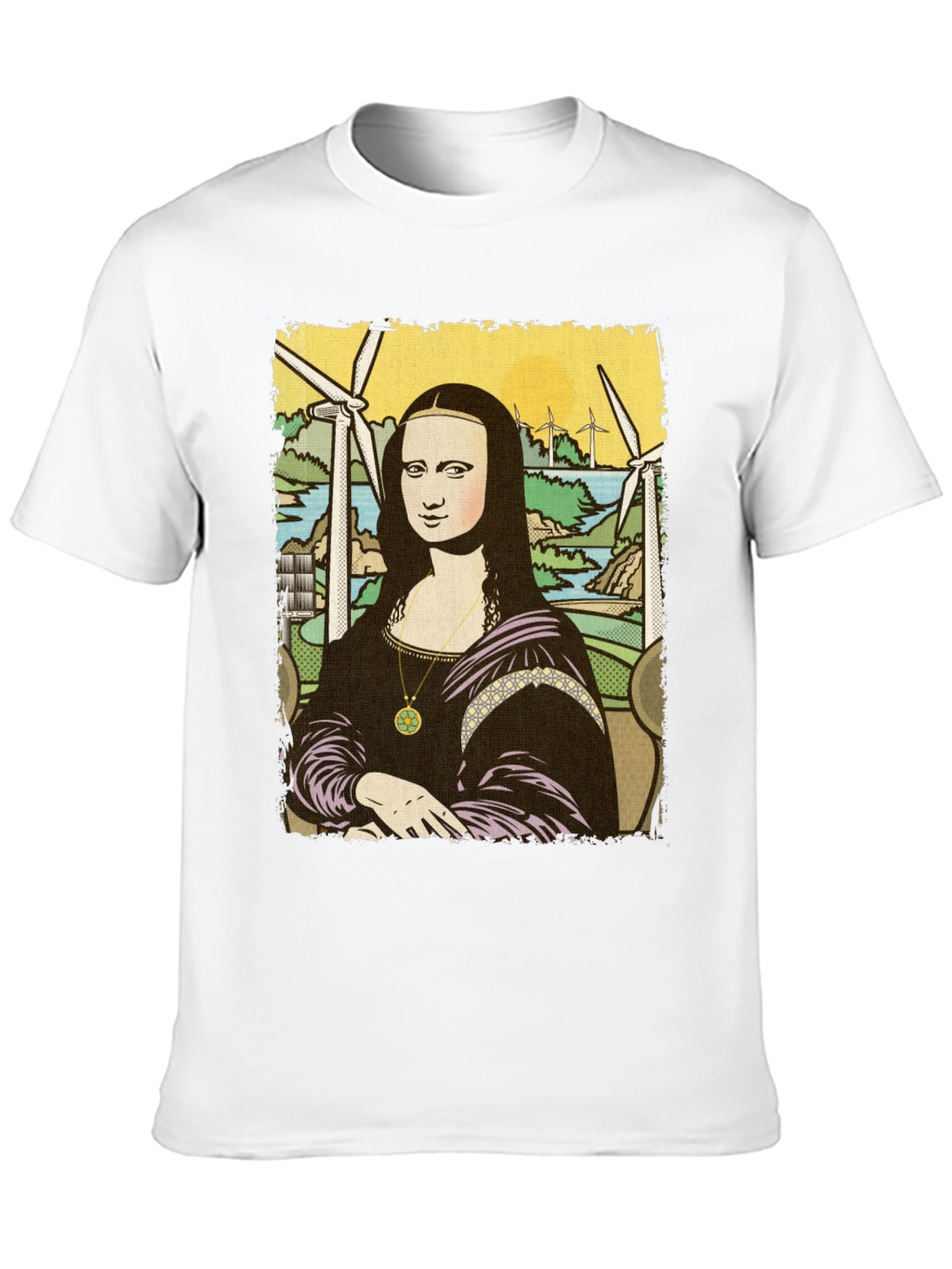 Mona Lisa Graphic Tee - Eco Art Shirt