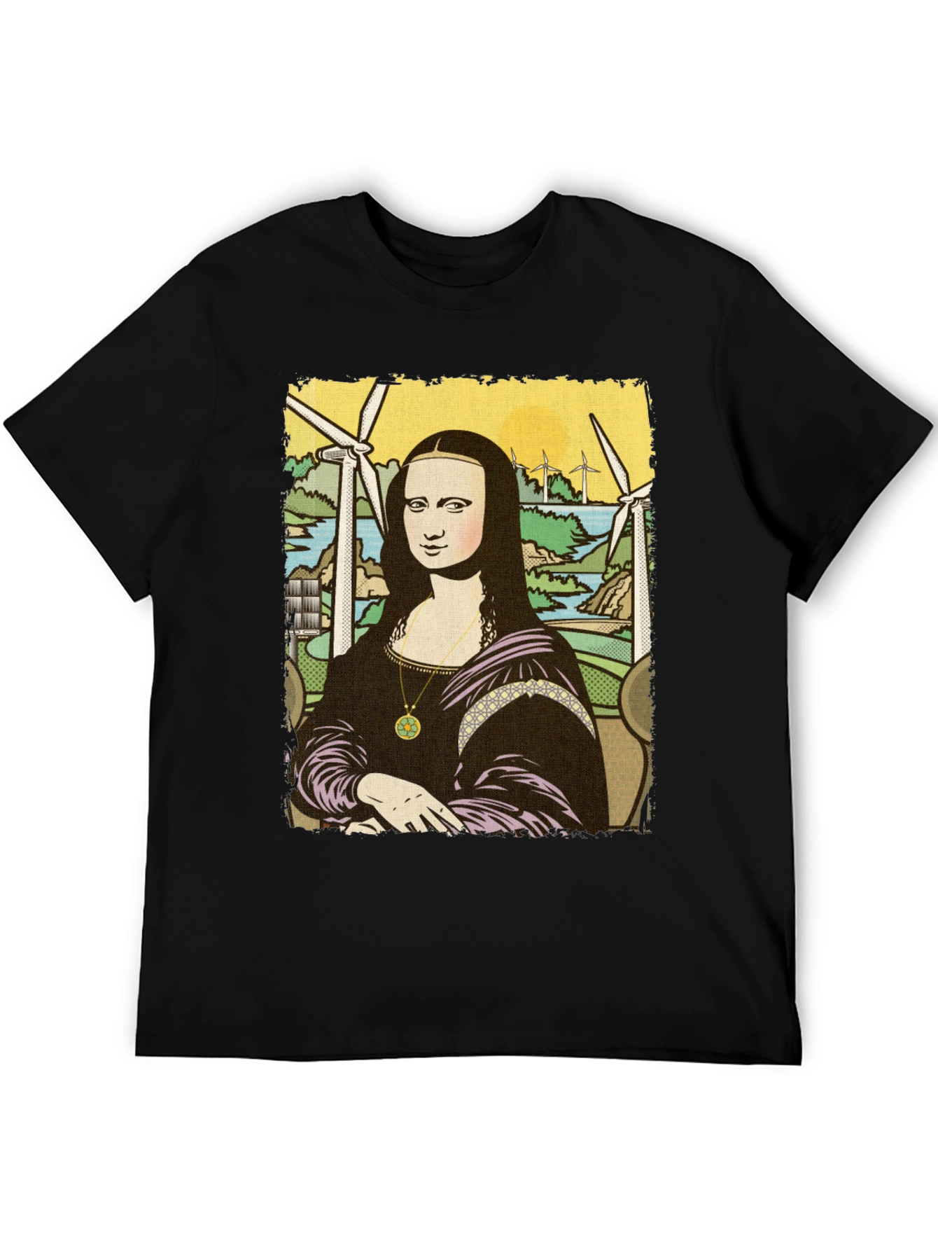 Mona Lisa Graphic Tee - Eco Art Shirt