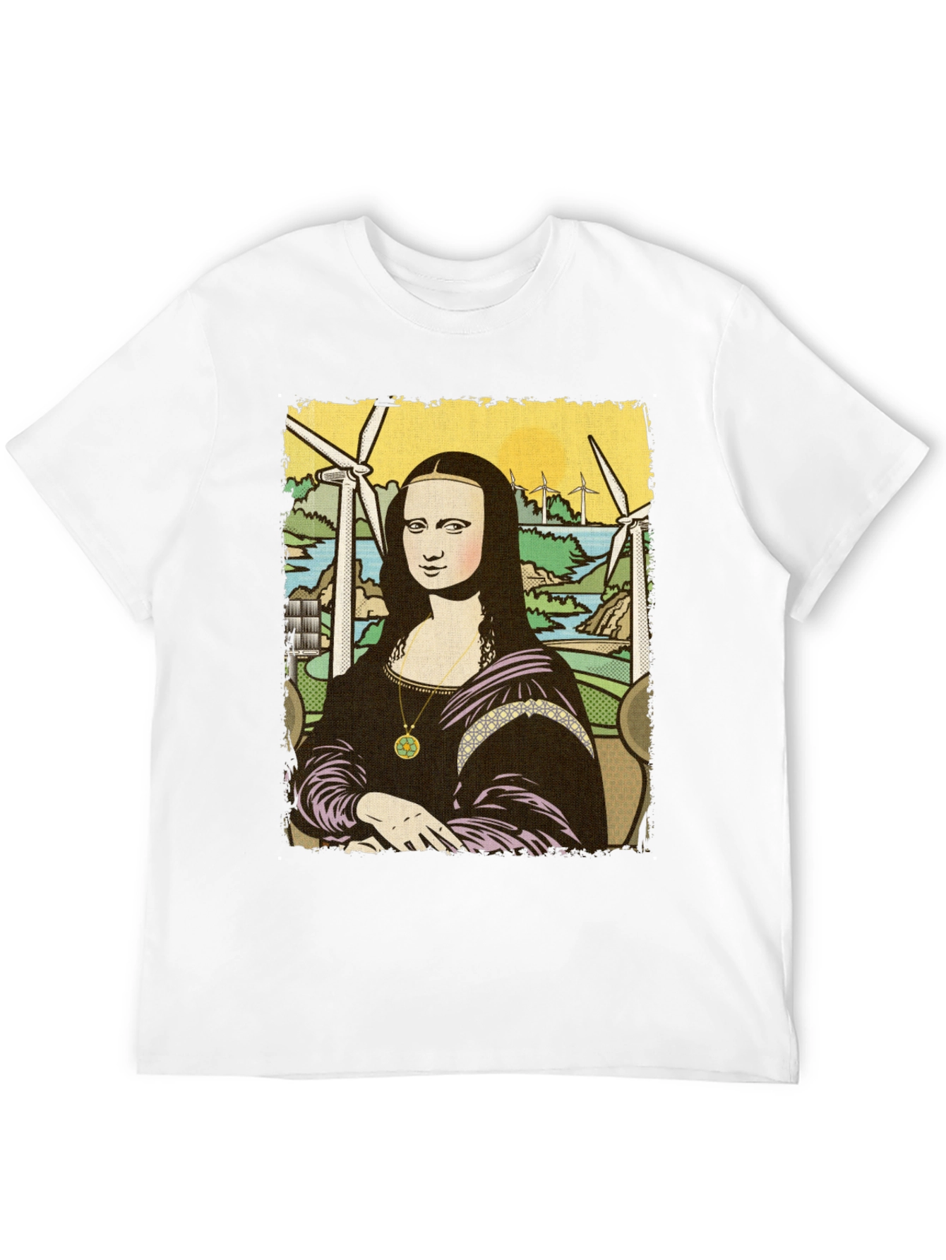 Mona Lisa Graphic Tee - Eco Art Shirt