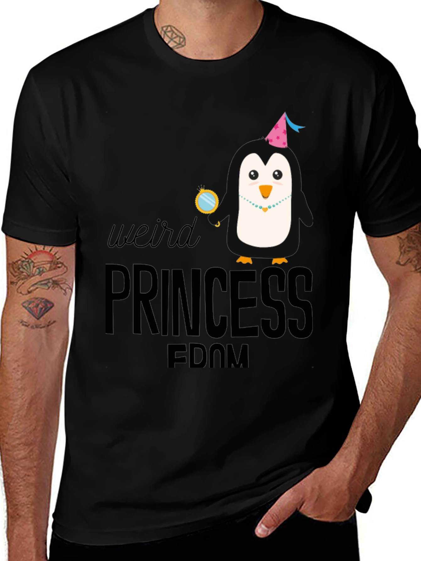Weird Princess Penguin Graphic Tee