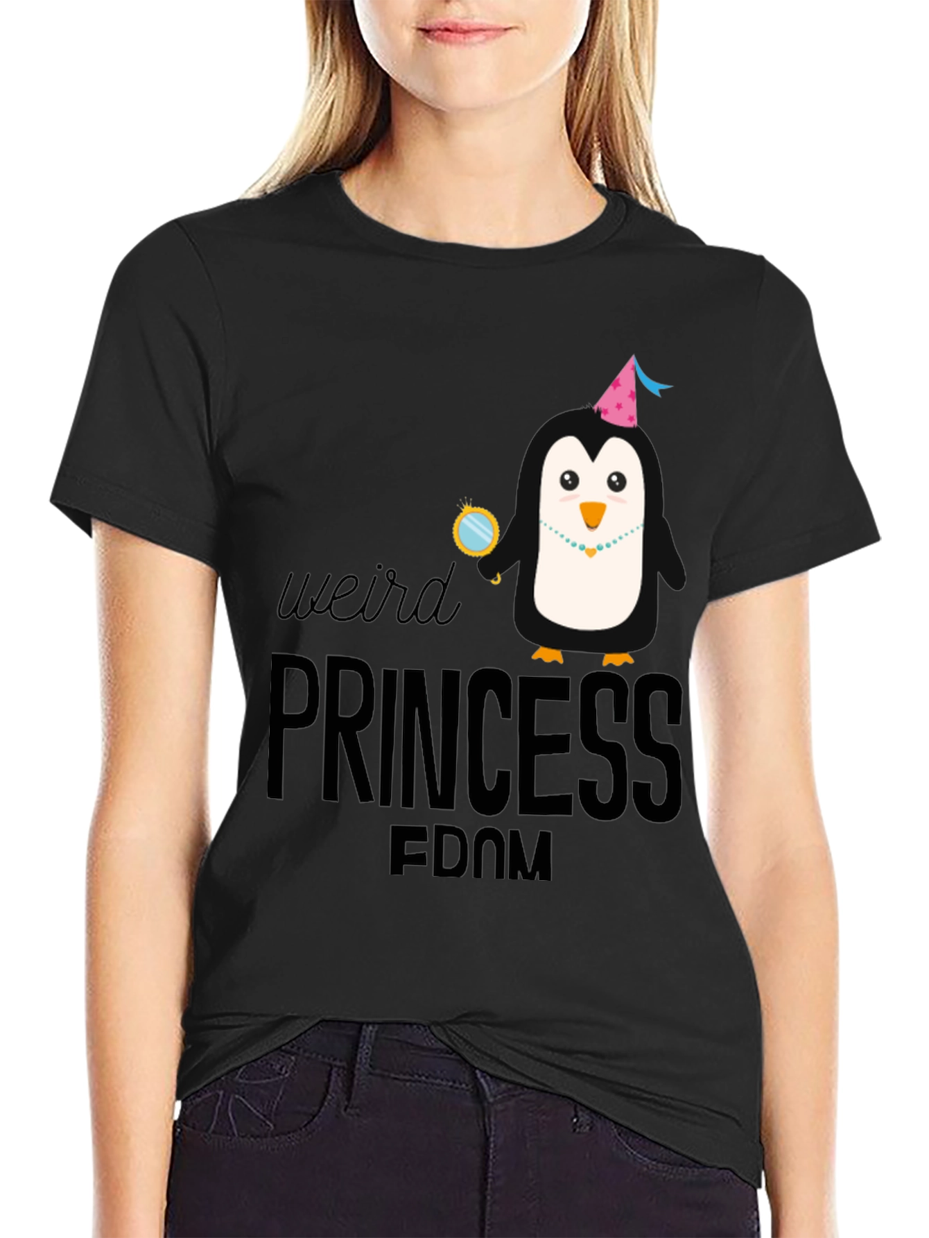 Weird Princess Penguin Graphic Tee
