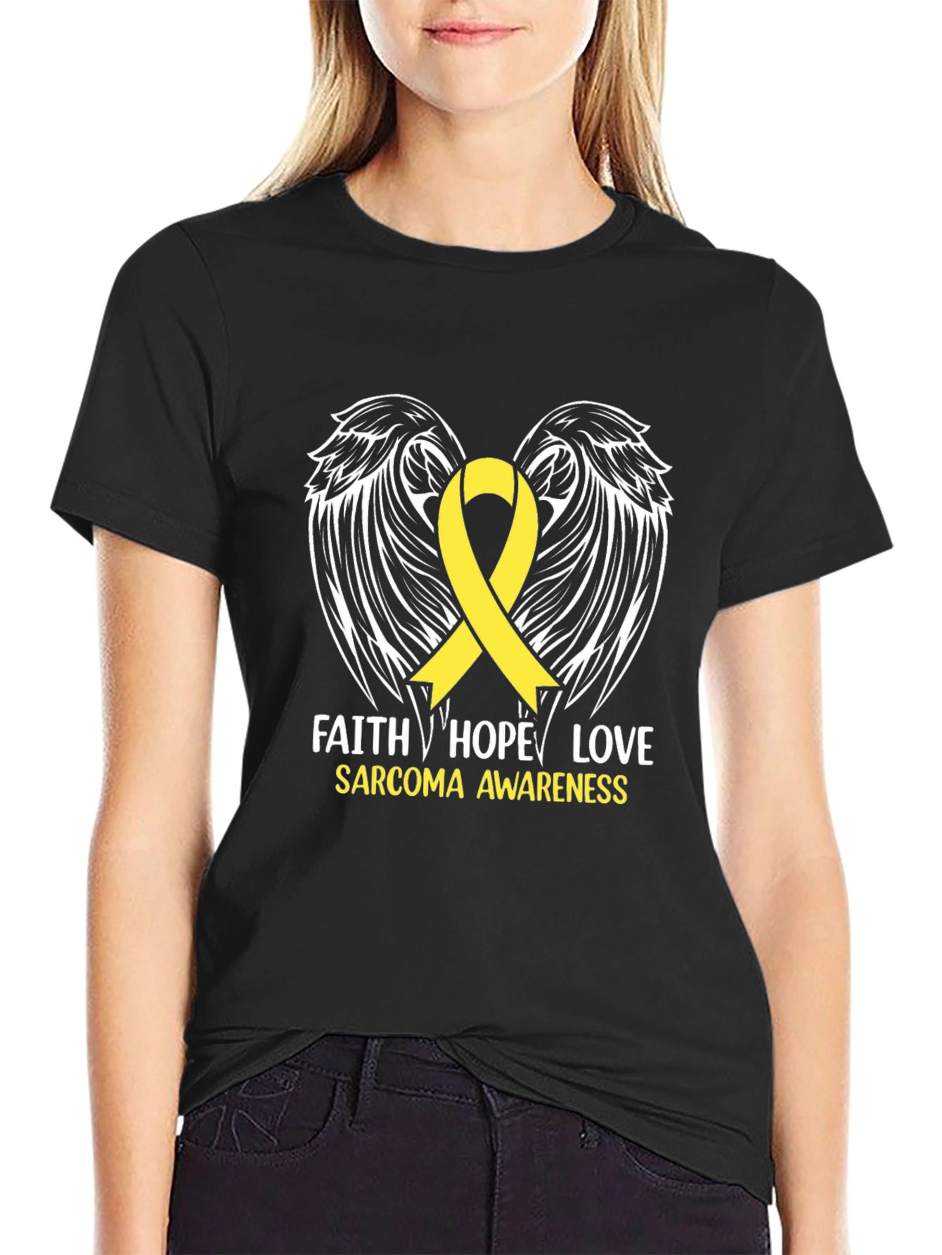 Faith Hope Love Sarcoma Awareness T-Shirt