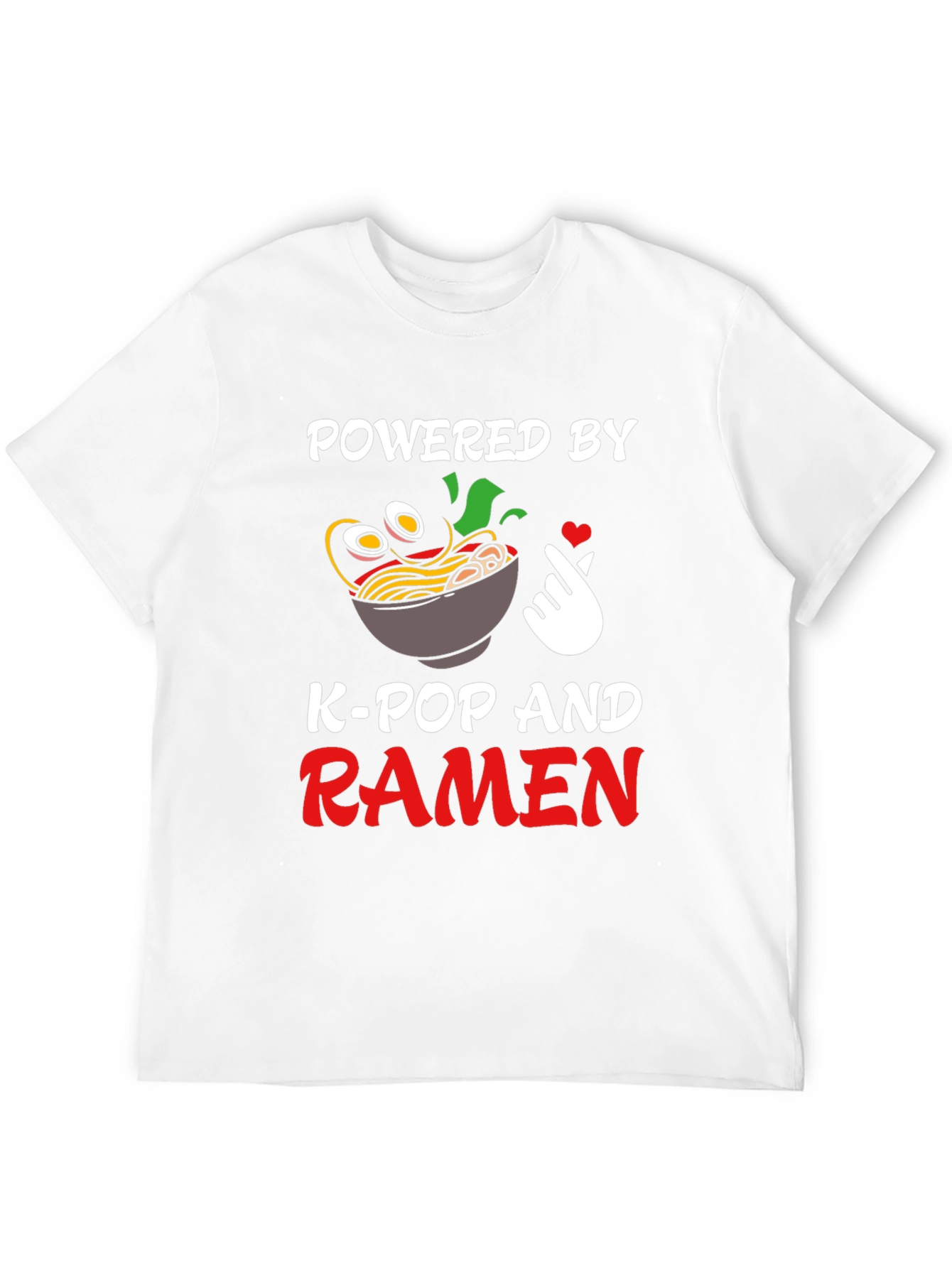 Powered by K-Pop and Ramen T-Shirt