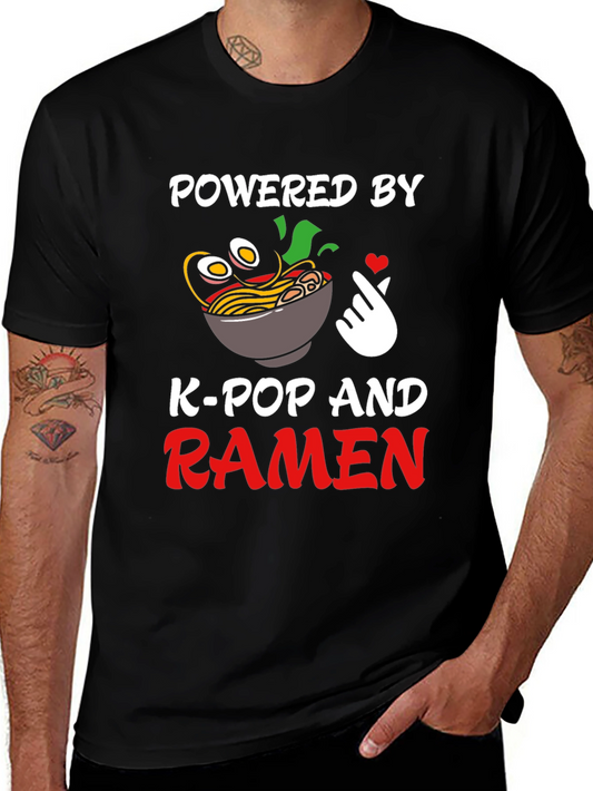 Powered by K-Pop and Ramen T-Shirt