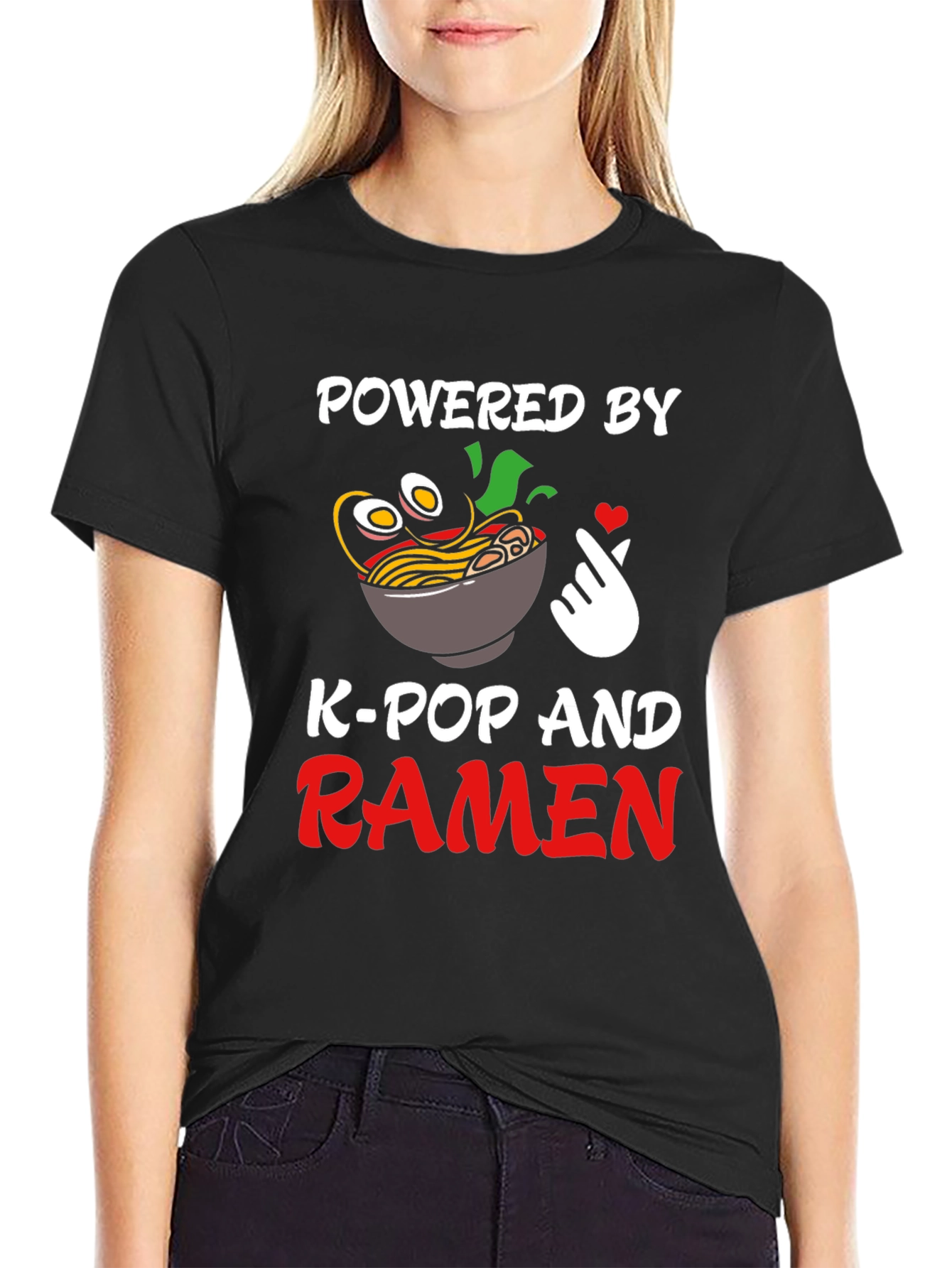 Powered by K-Pop and Ramen T-Shirt
