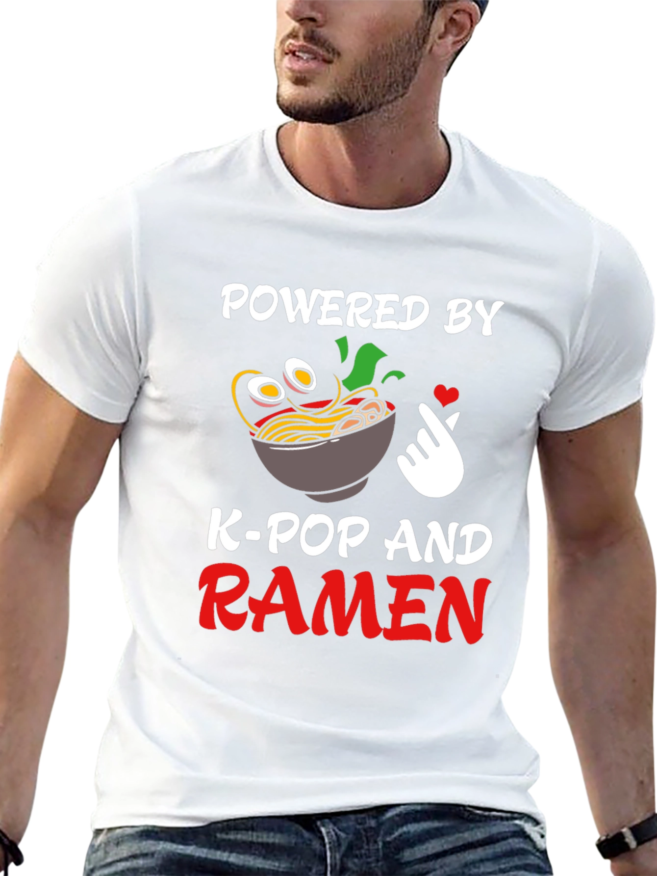Powered by K-Pop and Ramen T-Shirt