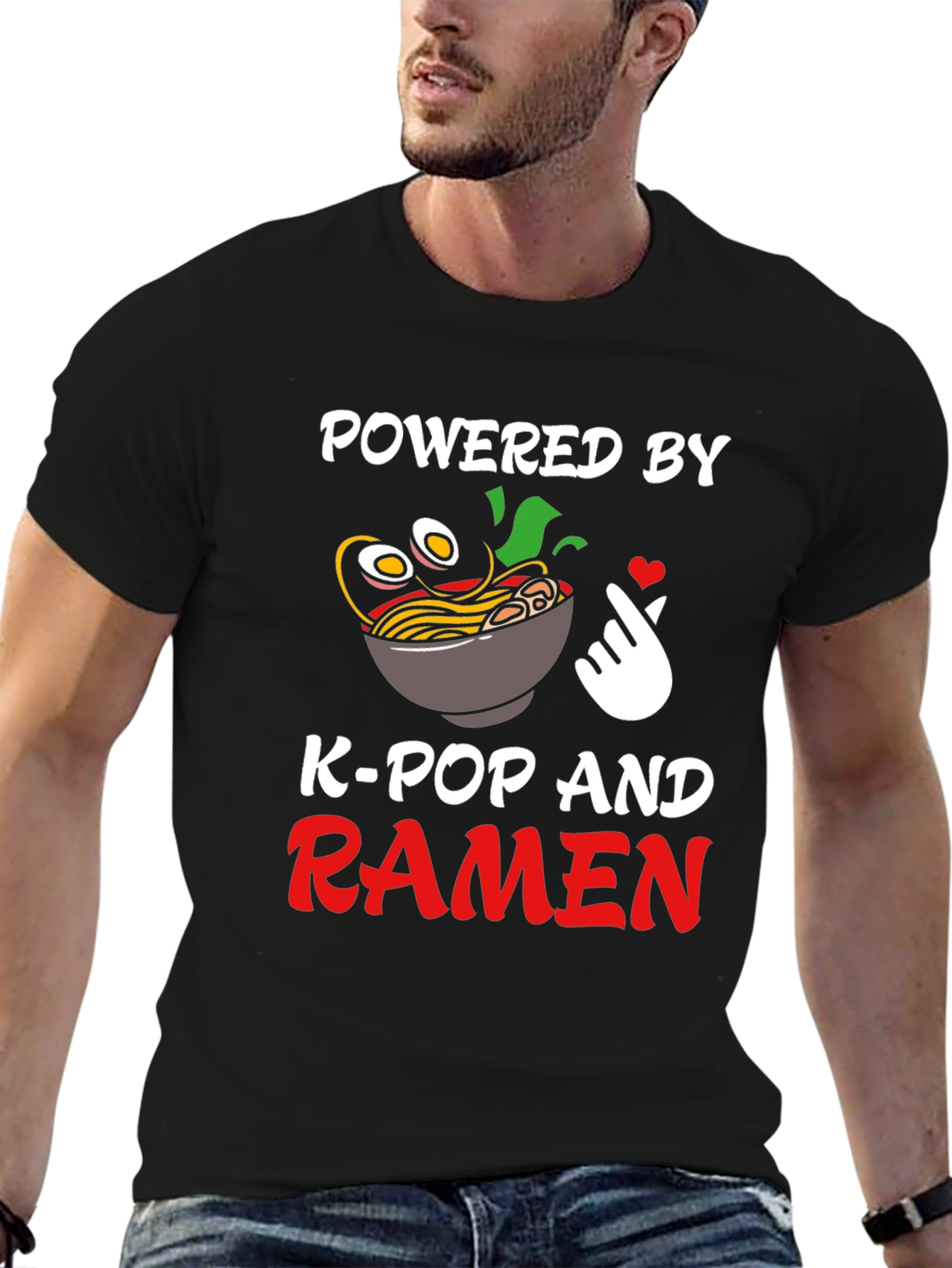 Powered by K-Pop and Ramen T-Shirt