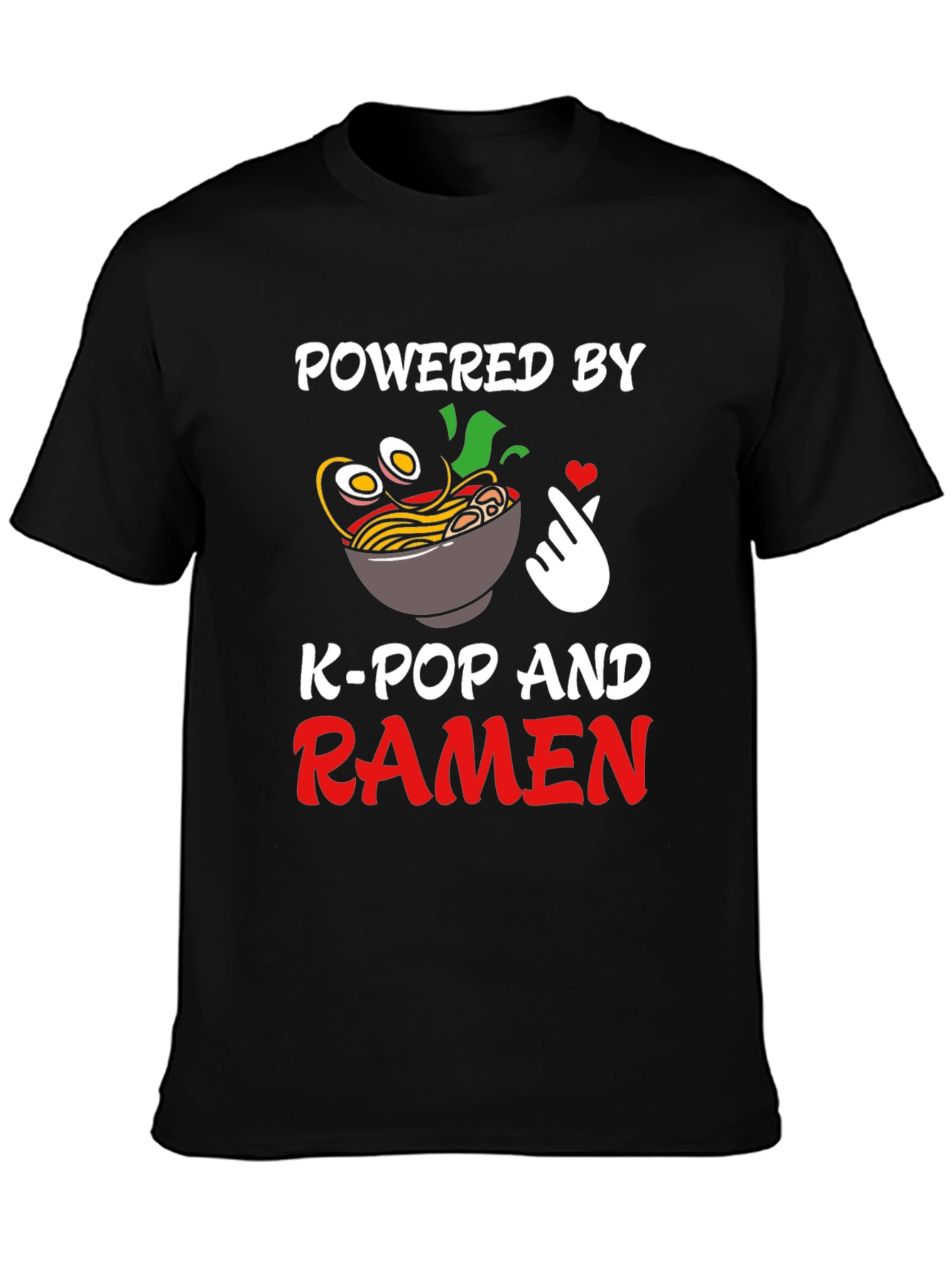 Powered by K-Pop and Ramen T-Shirt
