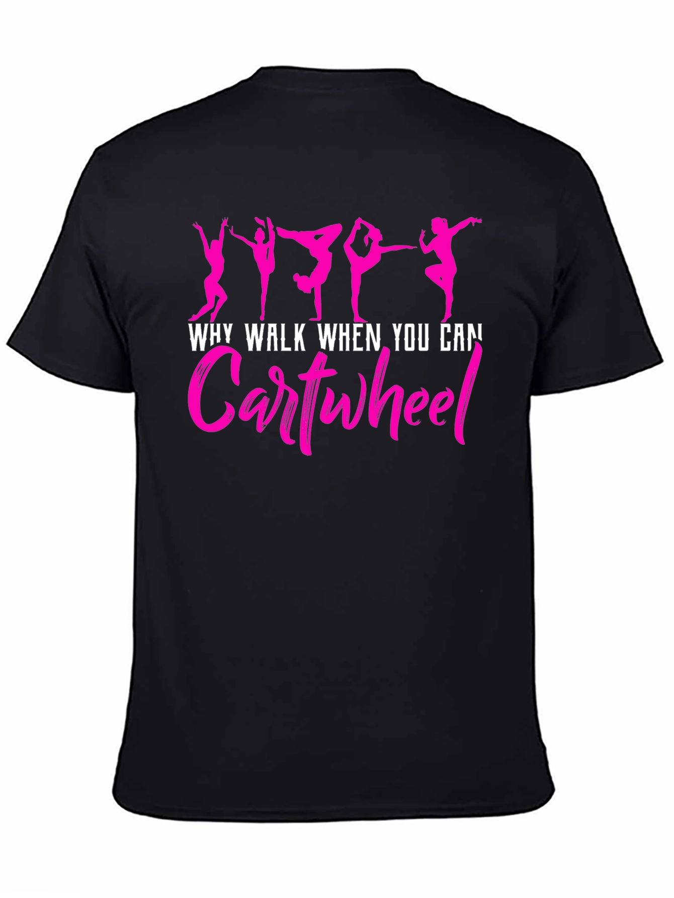 Gymnast Cartwheel Graphic Tee - Black