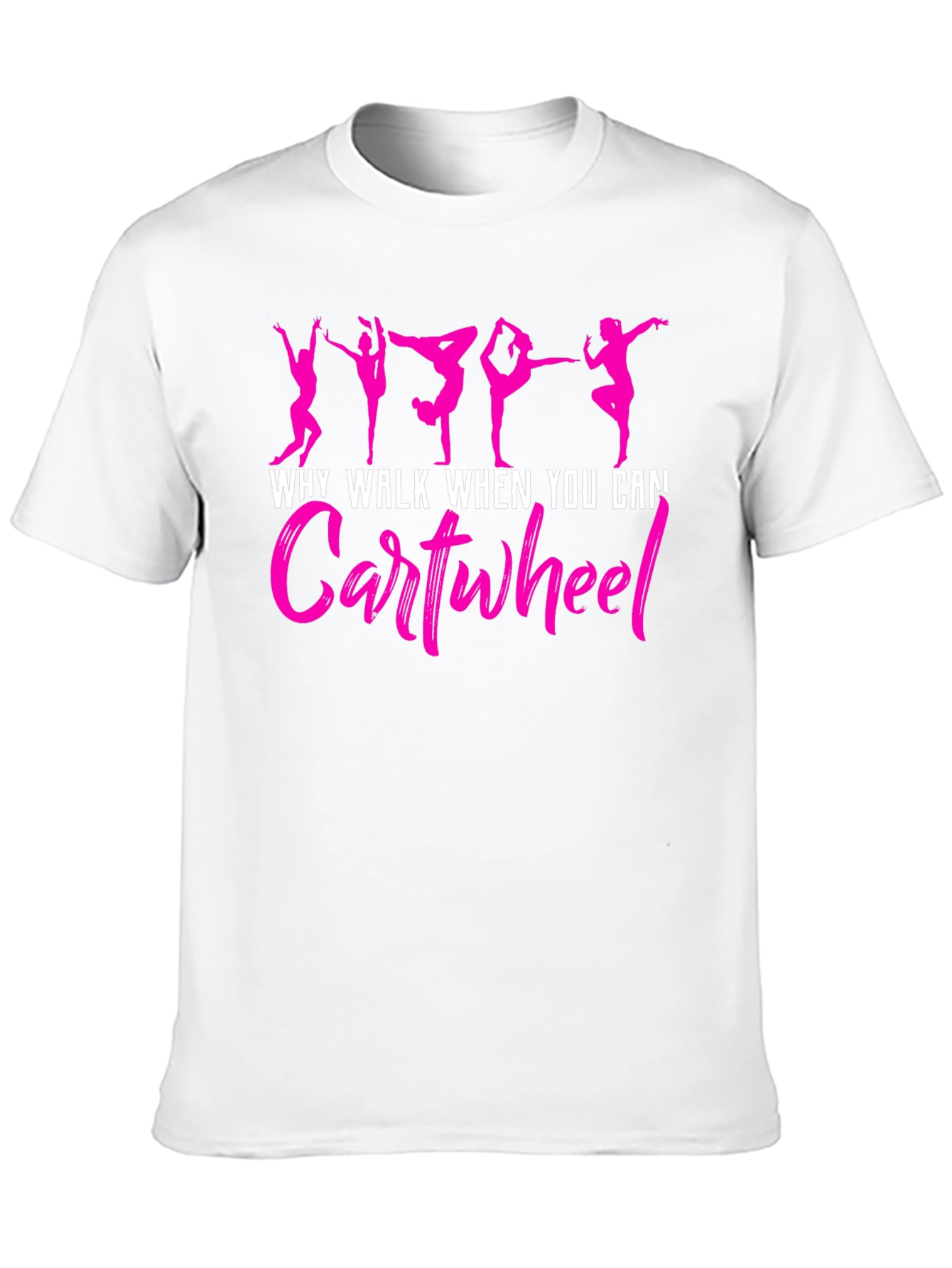 Gymnast Cartwheel Graphic Tee - Black