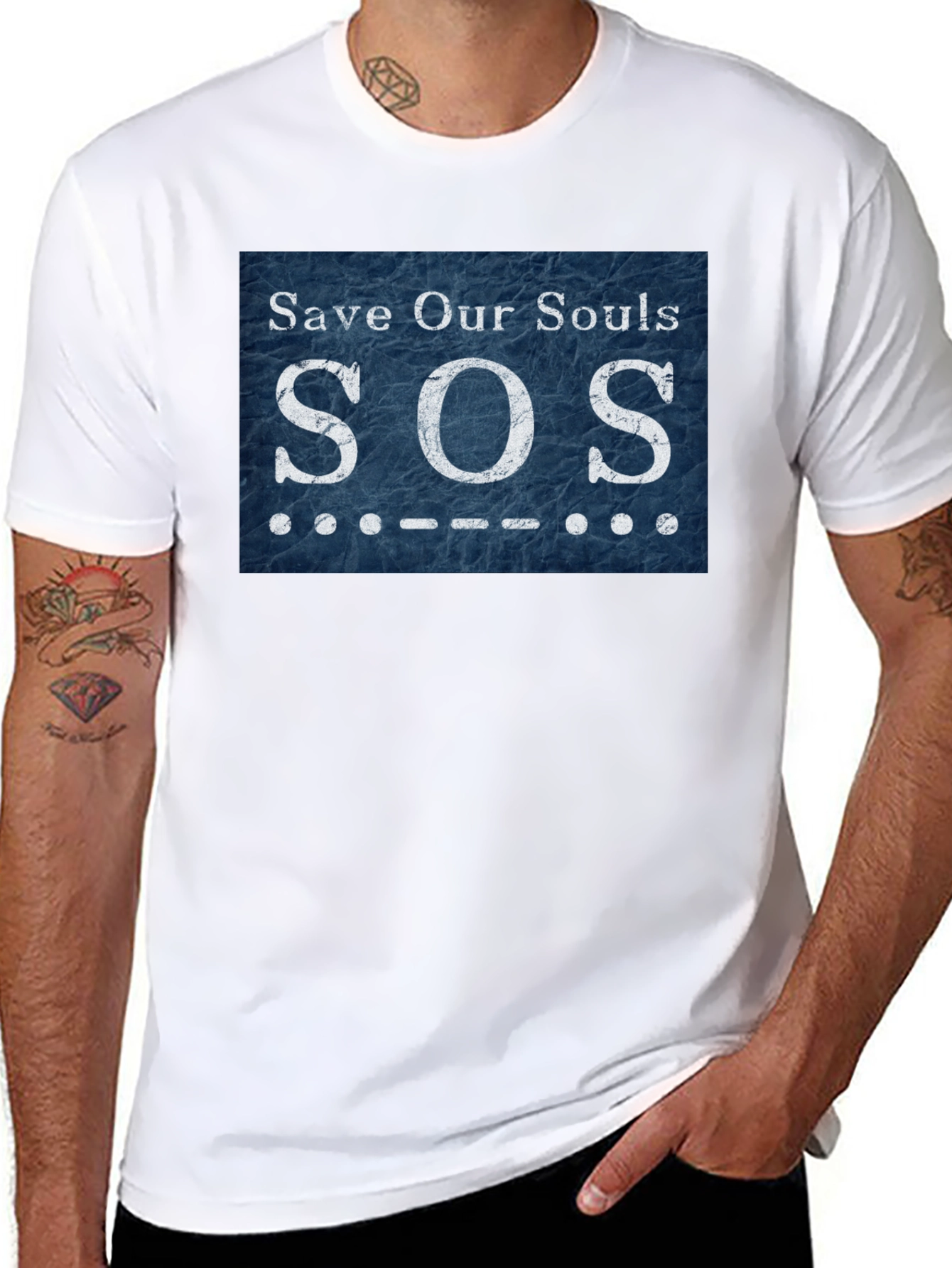 Save Our Souls SOS Morse Code T-Shirt
