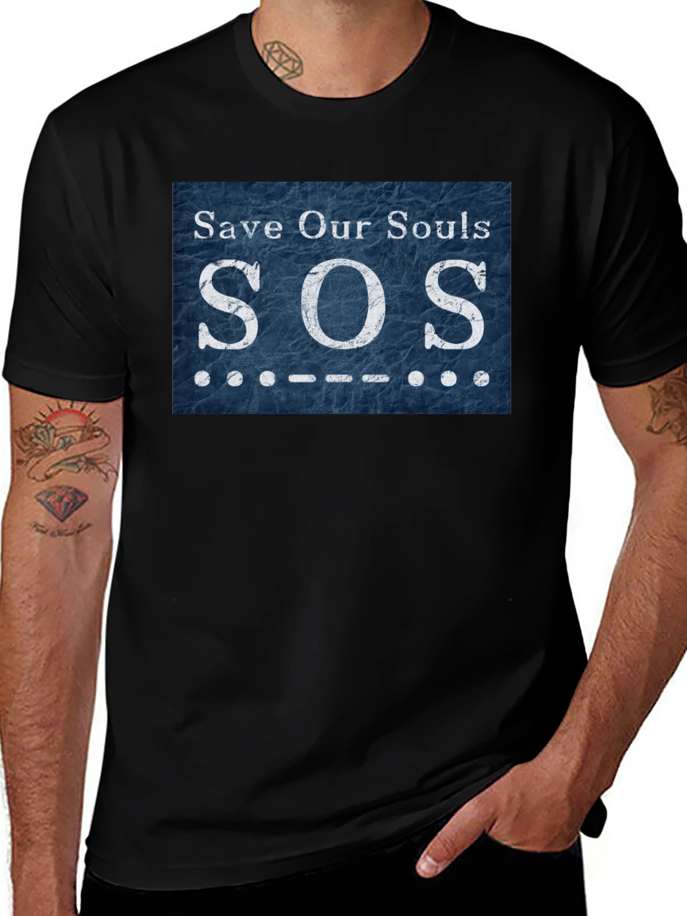Save Our Souls SOS Morse Code T-Shirt