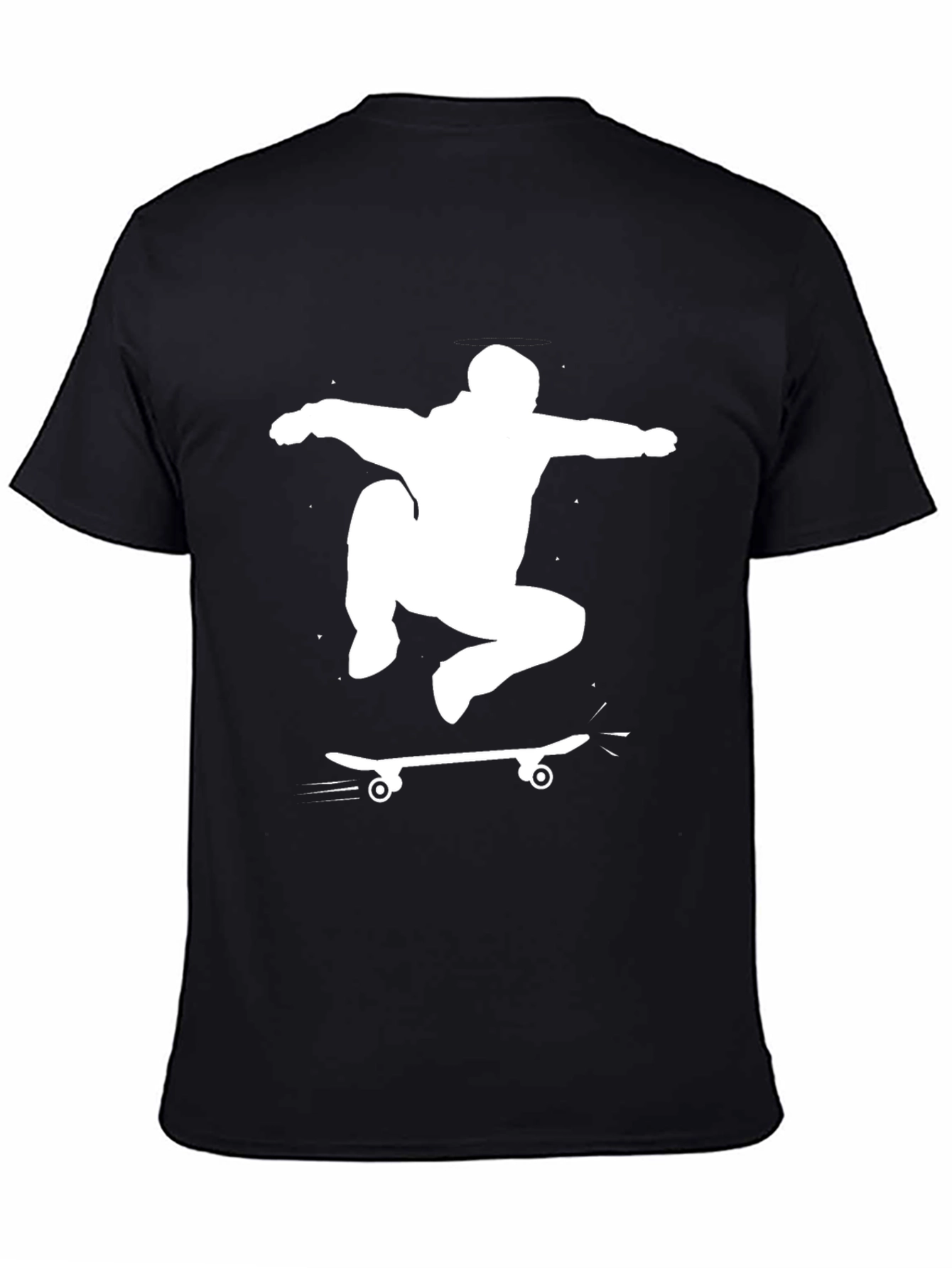 Skateboarder Graphic Tee - Black