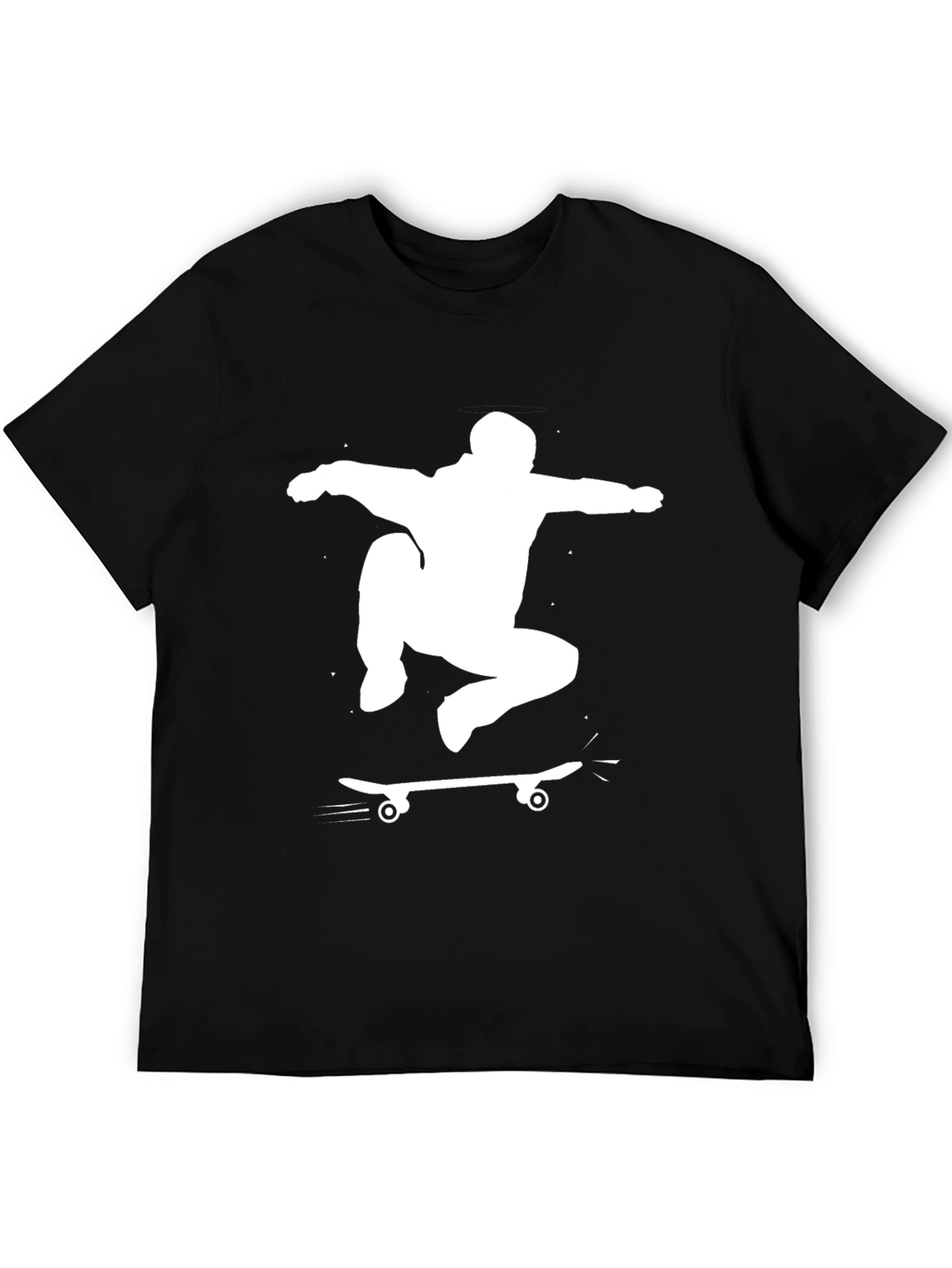 Skateboarder Graphic Tee - Black