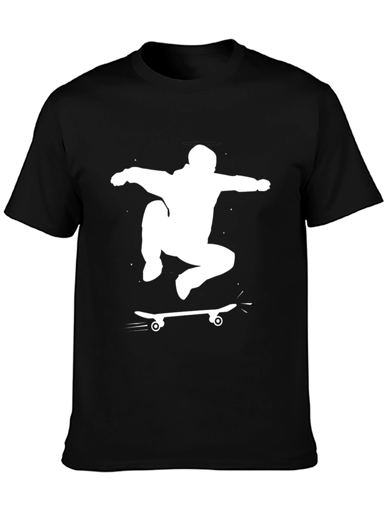 Skateboarder Graphic Tee - Black