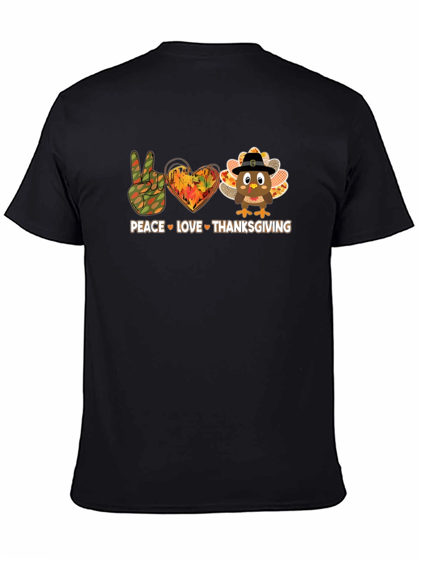 Peace Love Thanksgiving Graphic T-Shirt