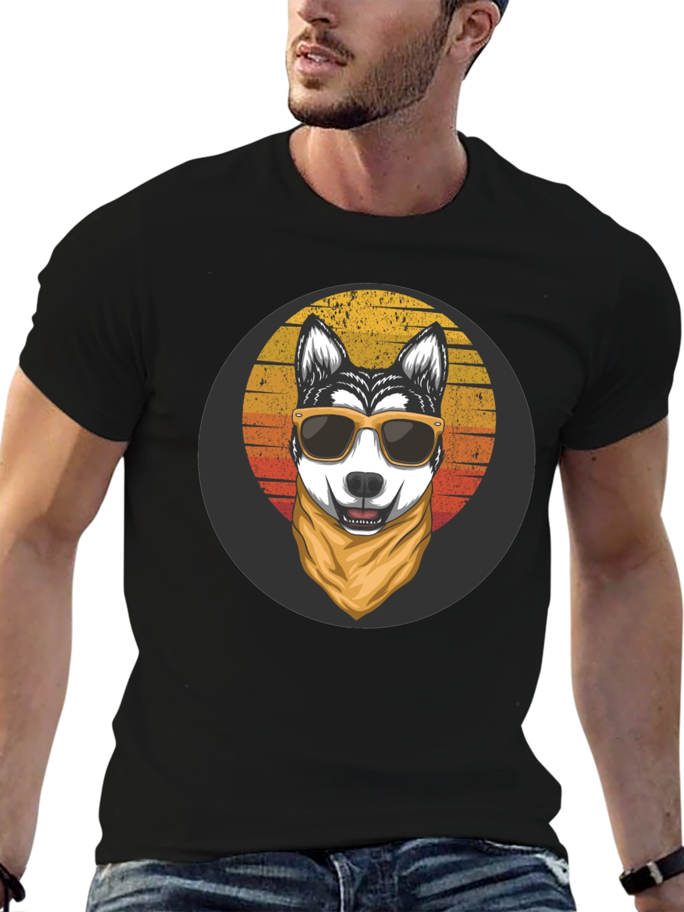 Cool Dog Graphic Tee - Stylish Black Shirt