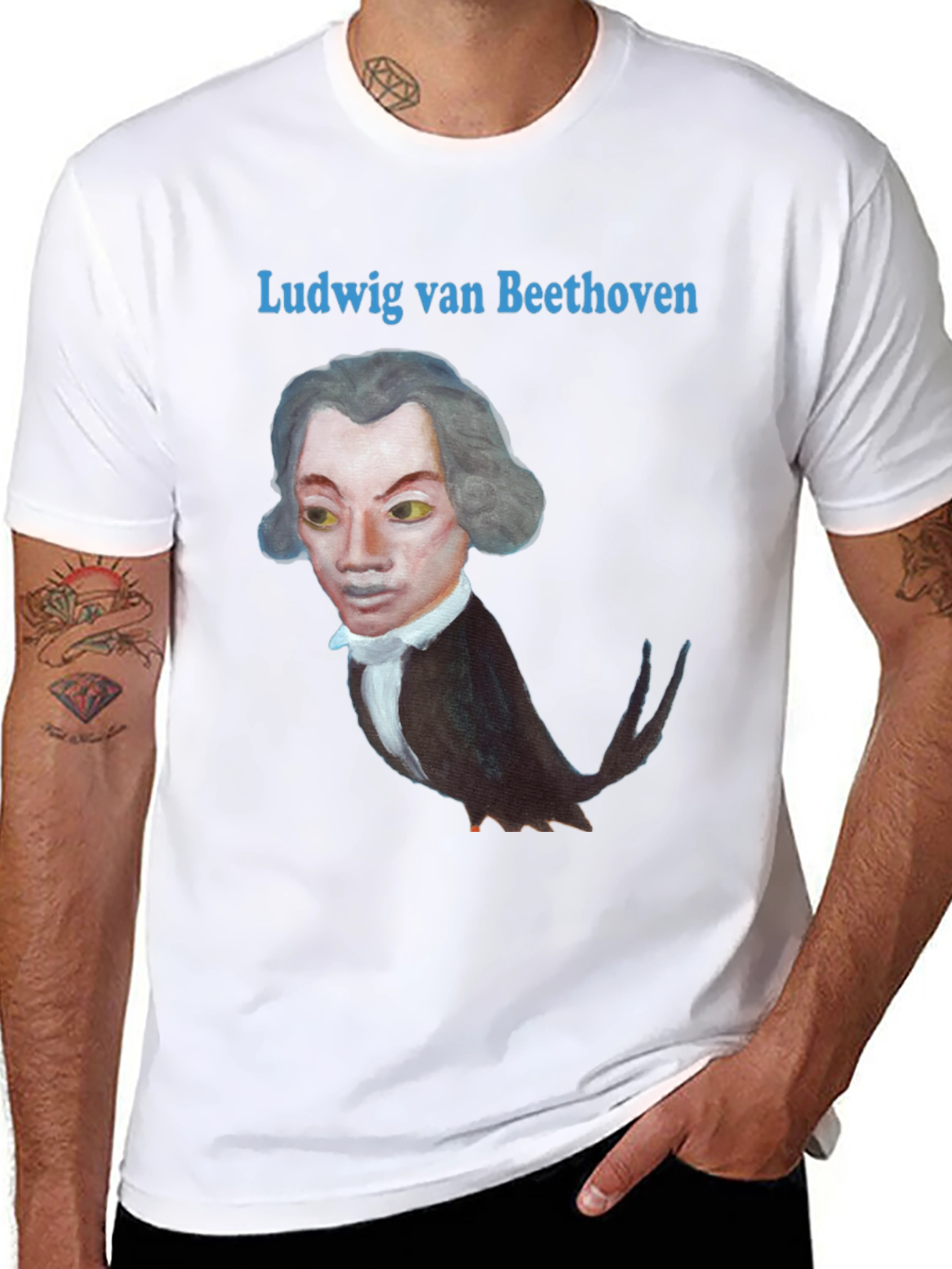 Beethoven Bird T-Shirt - Black