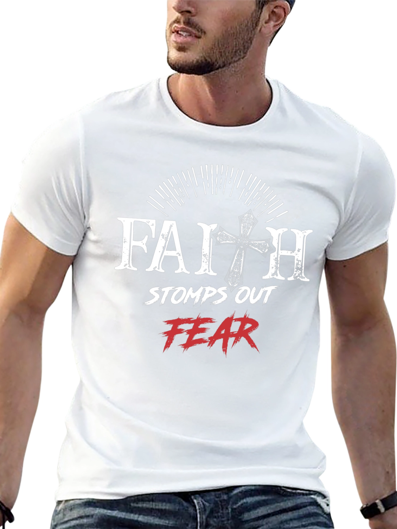 Faith Over Fear Graphic T-Shirt - Christian Apparel