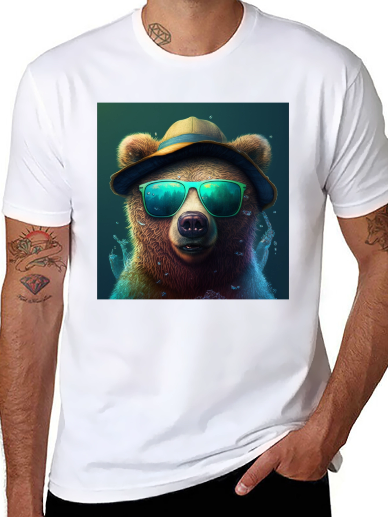 Cool Bear Tee: Shades & Hat
