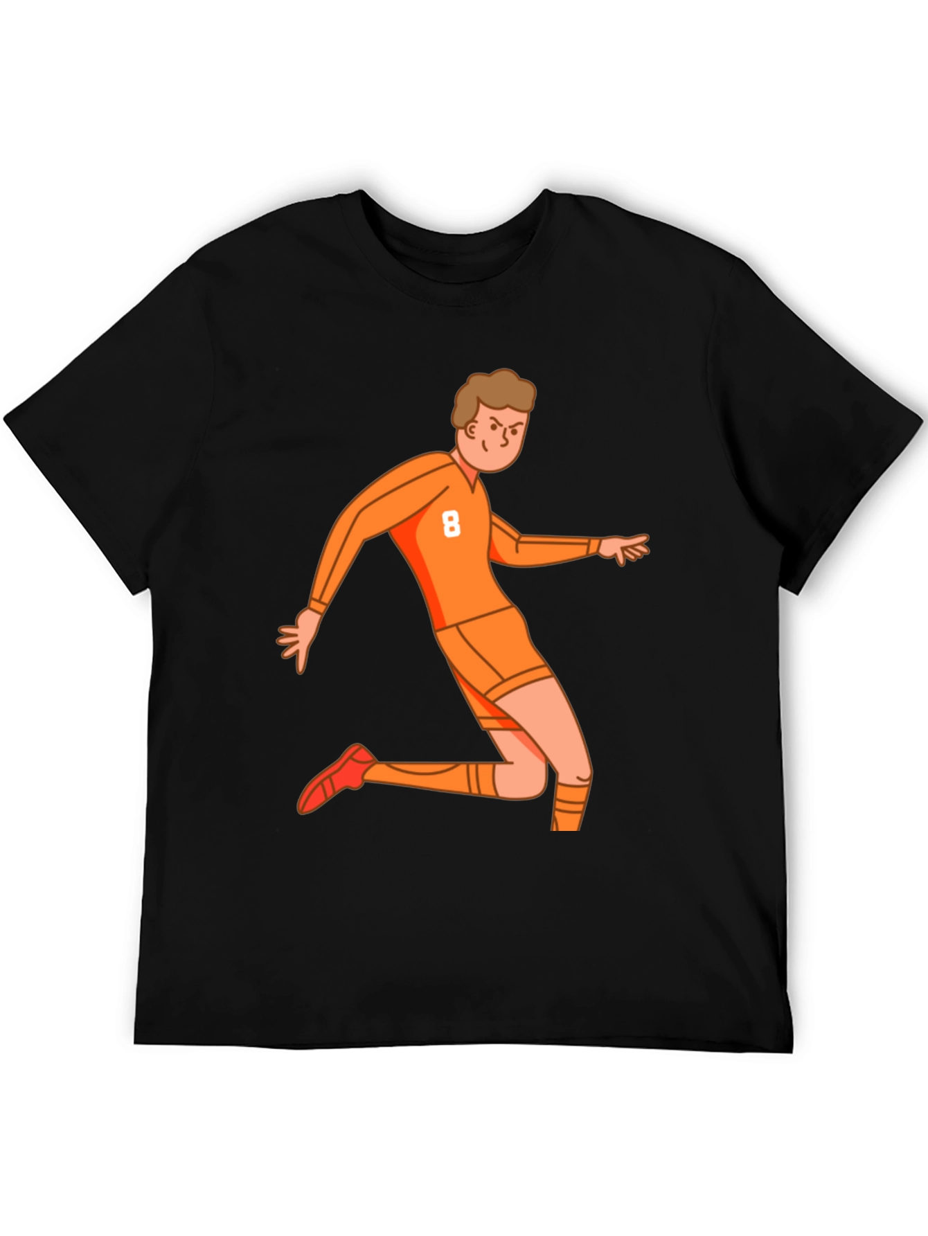 Orange Soccer Player Graphic Tee