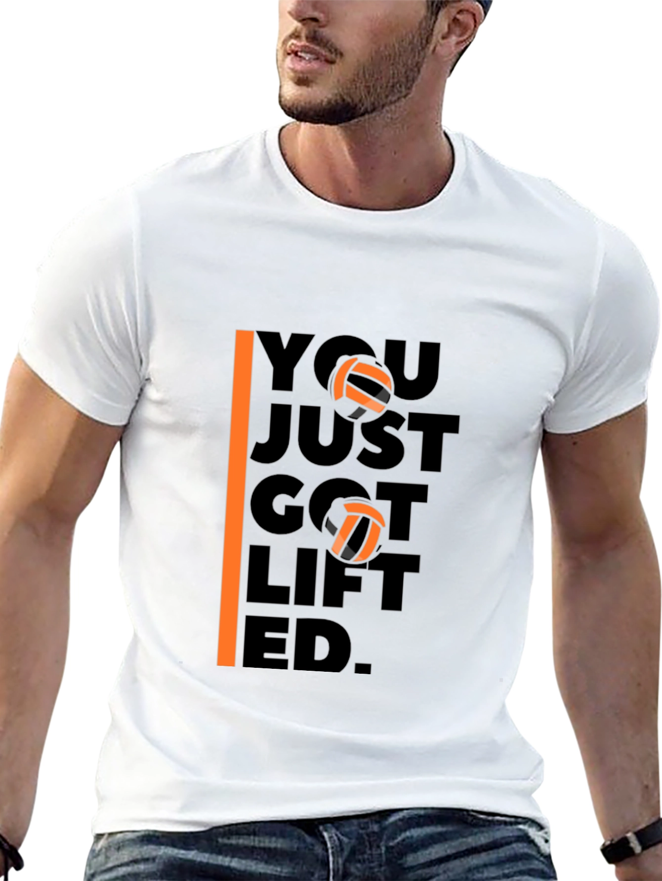 Volleyball Lifted Graphic Tee - Sporty T-Shirt