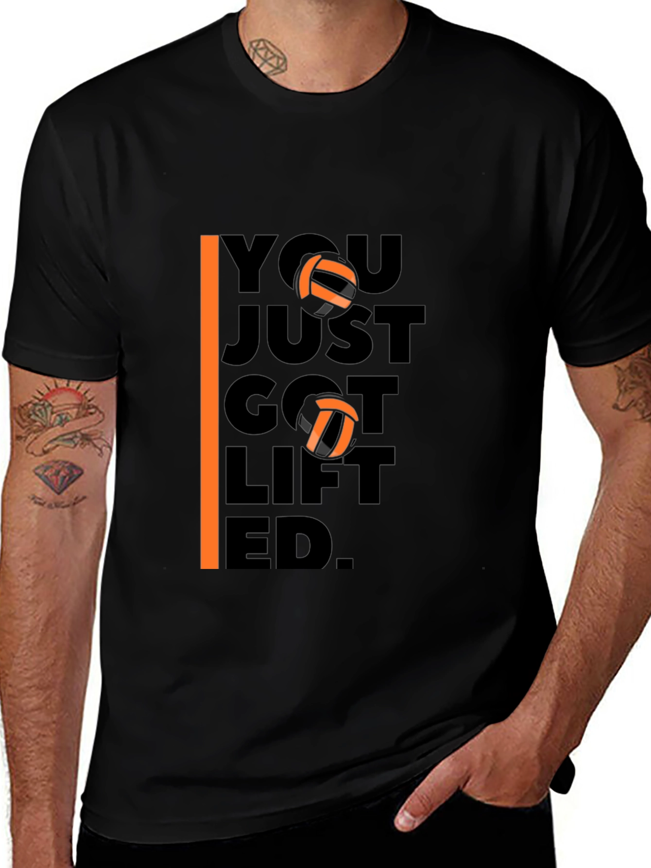 Volleyball Lifted Graphic Tee - Sporty T-Shirt