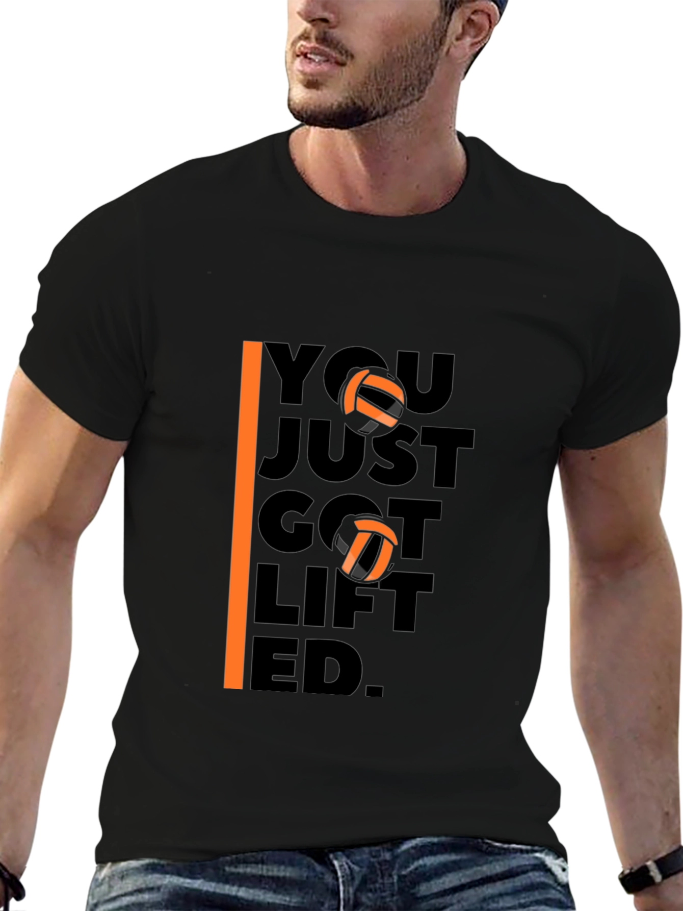 Volleyball Lifted Graphic Tee - Sporty T-Shirt