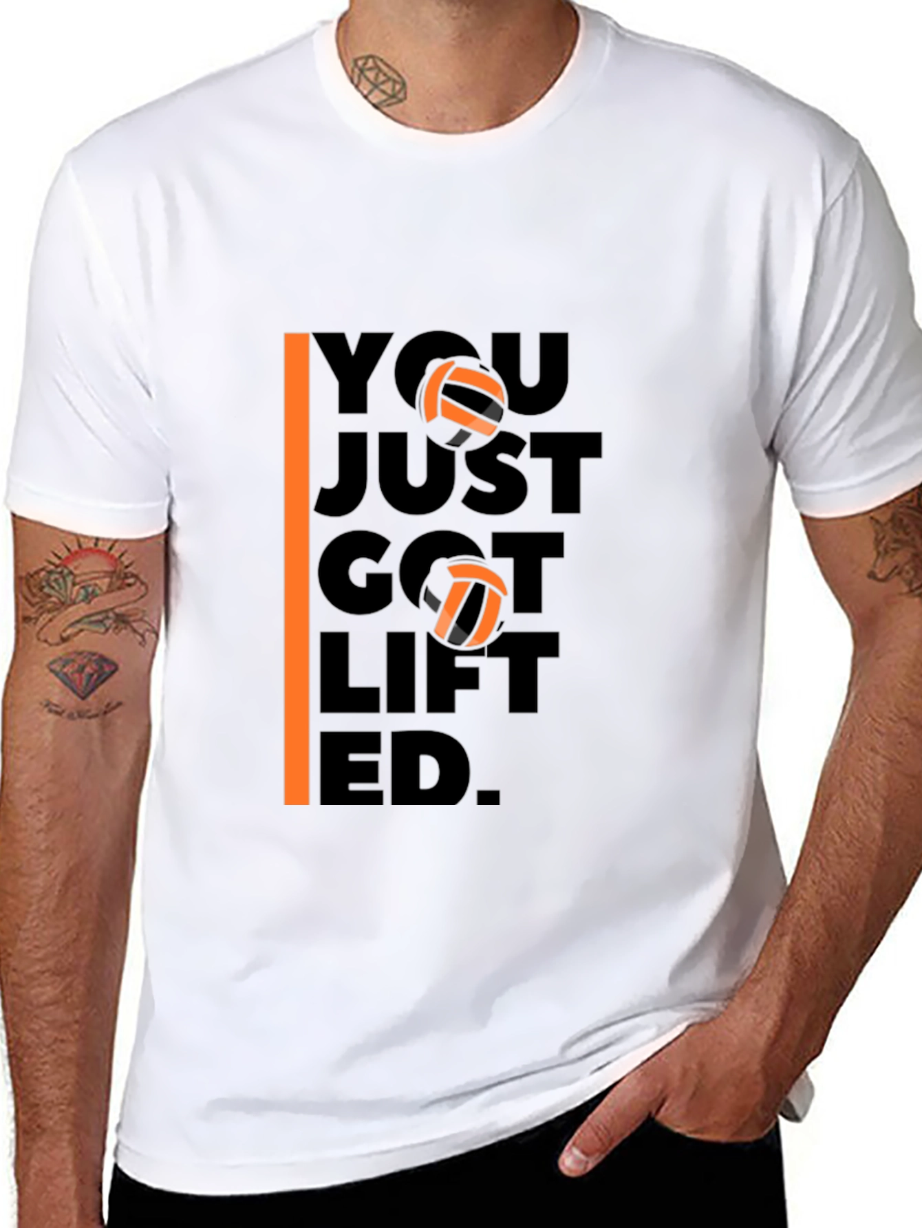 Volleyball Lifted Graphic Tee - Sporty T-Shirt