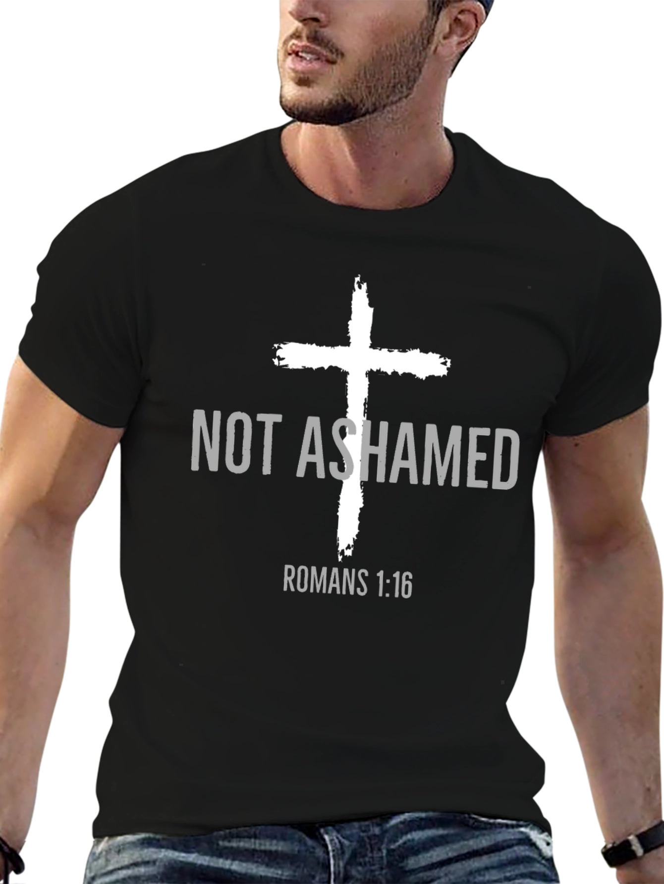 Not Ashamed T-Shirt - Romans 1:16 - Christian Apparel
