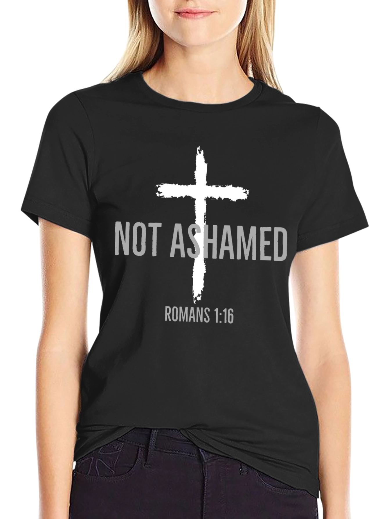 Not Ashamed T-Shirt - Romans 1:16 - Christian Apparel