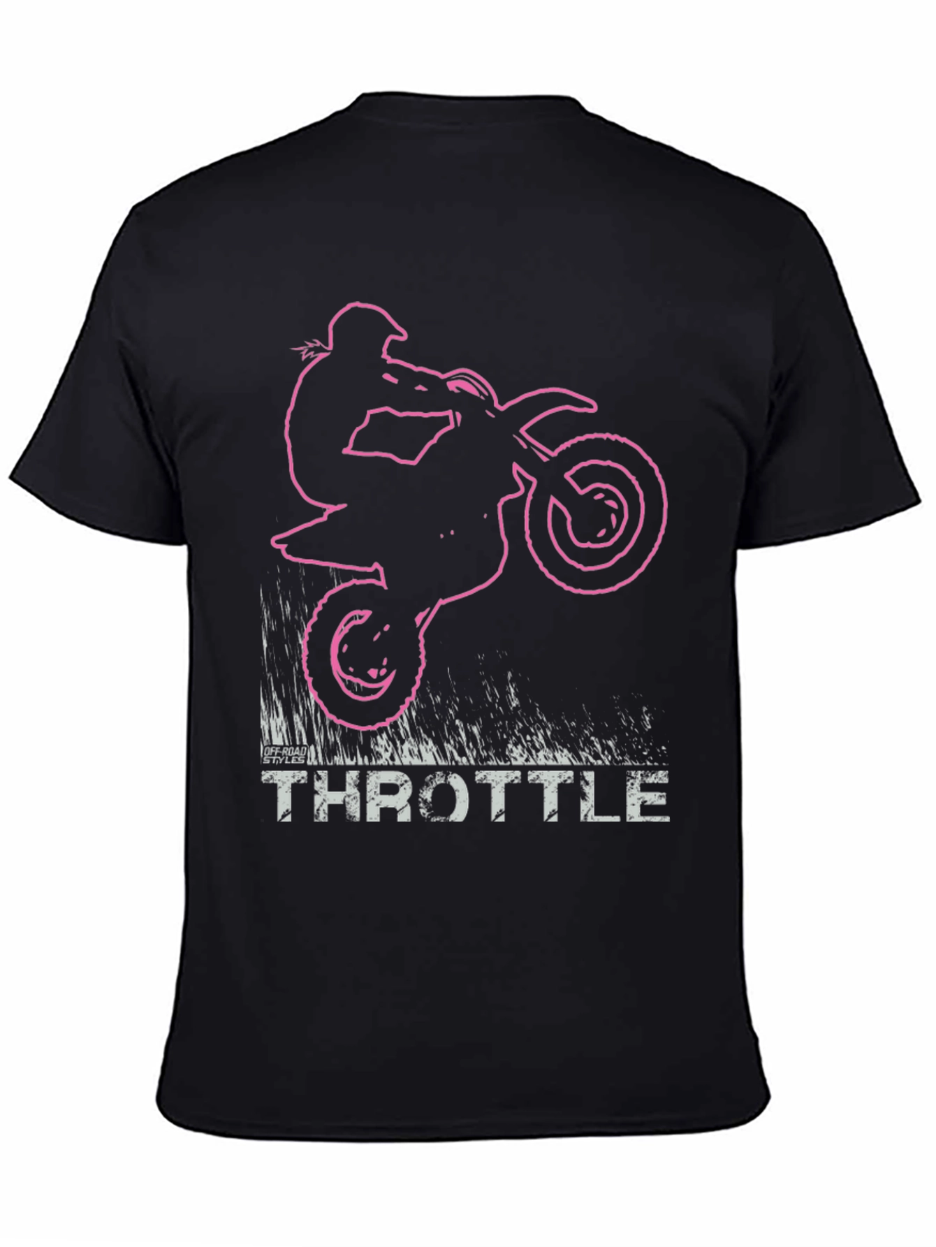 Throttle Dirt Bike Graphic T-Shirt - Black