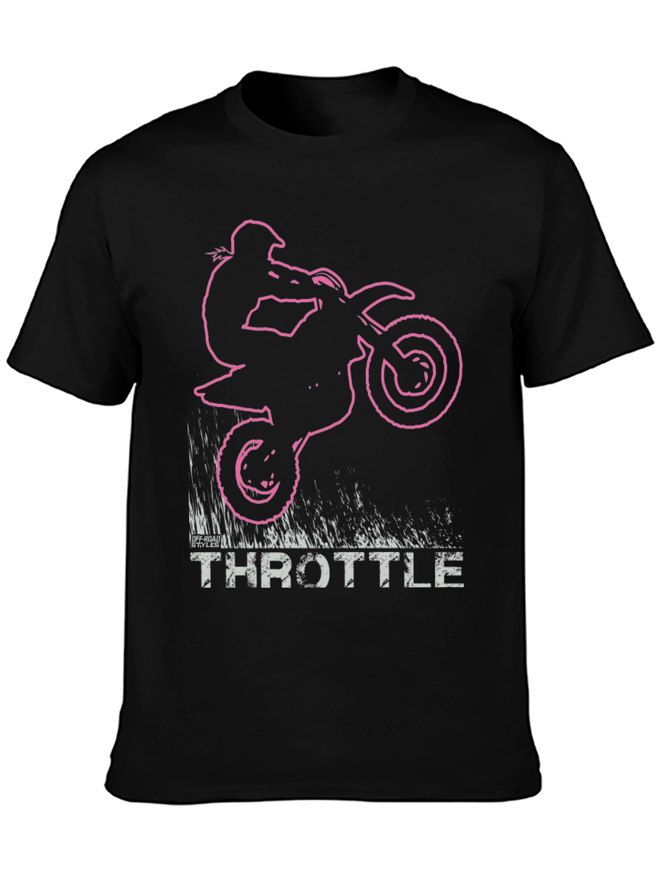 Throttle Dirt Bike Graphic T-Shirt - Black