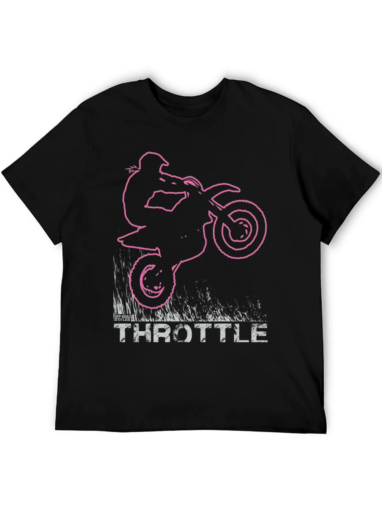 Throttle Dirt Bike Graphic T-Shirt - Black