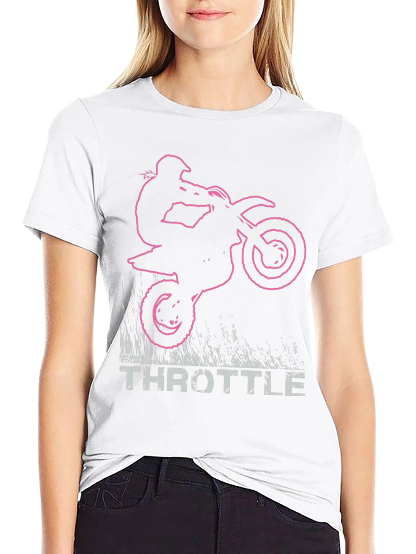 Throttle Dirt Bike Graphic T-Shirt - Black