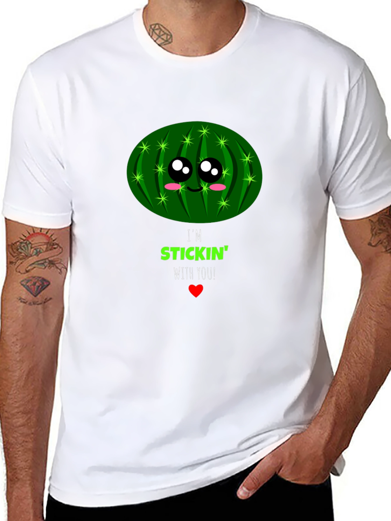 Im Stickin With You Cactus Graphic T-Shirt
