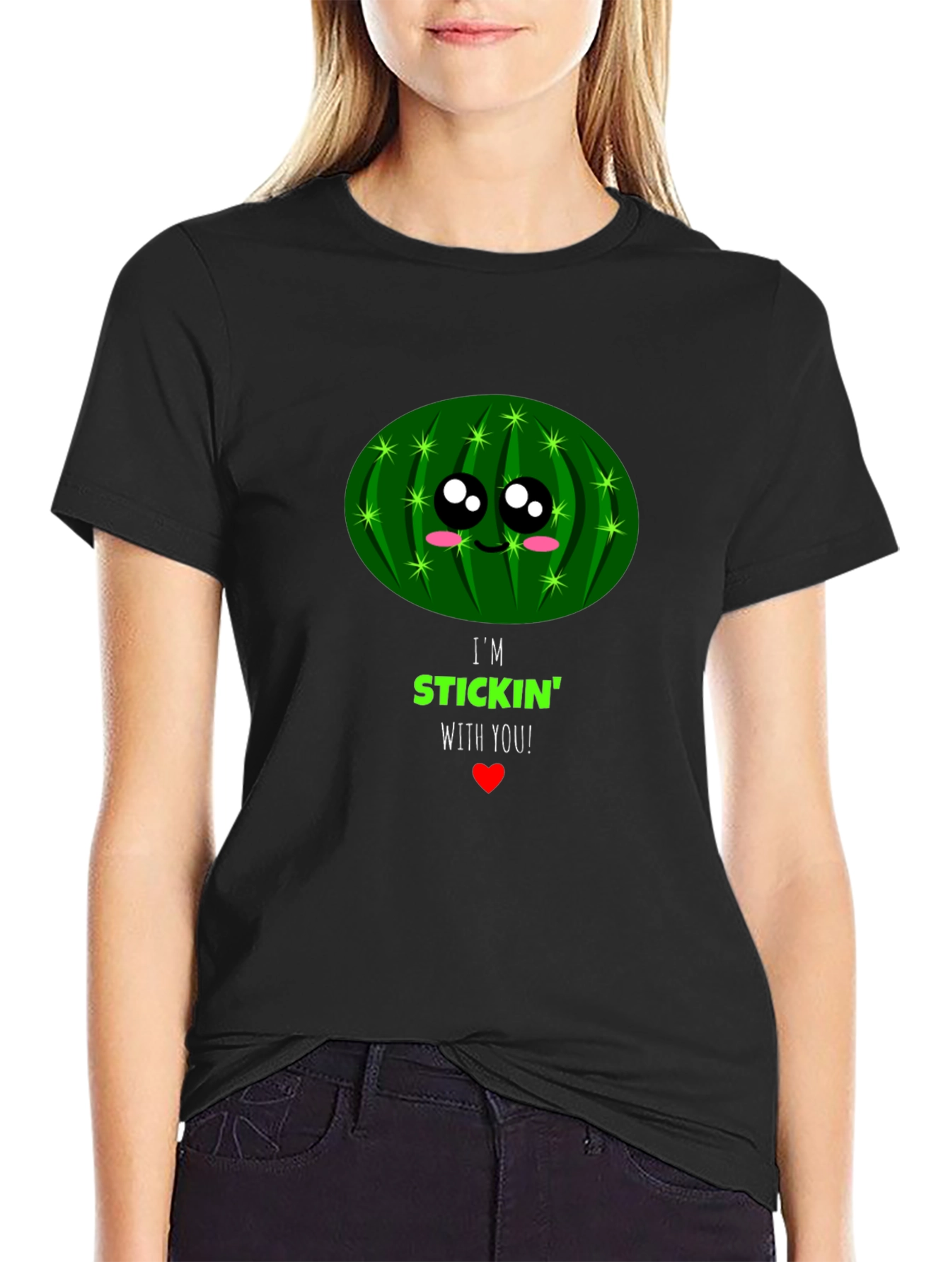 Im Stickin With You Cactus Graphic T-Shirt