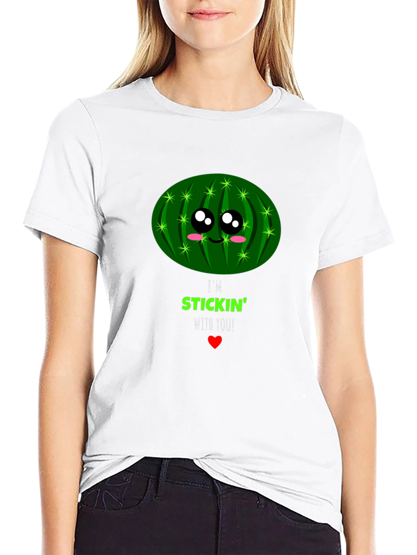 Im Stickin With You Cactus Graphic T-Shirt