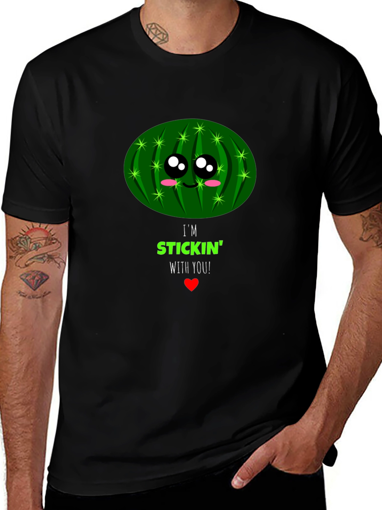 Im Stickin With You Cactus Graphic T-Shirt