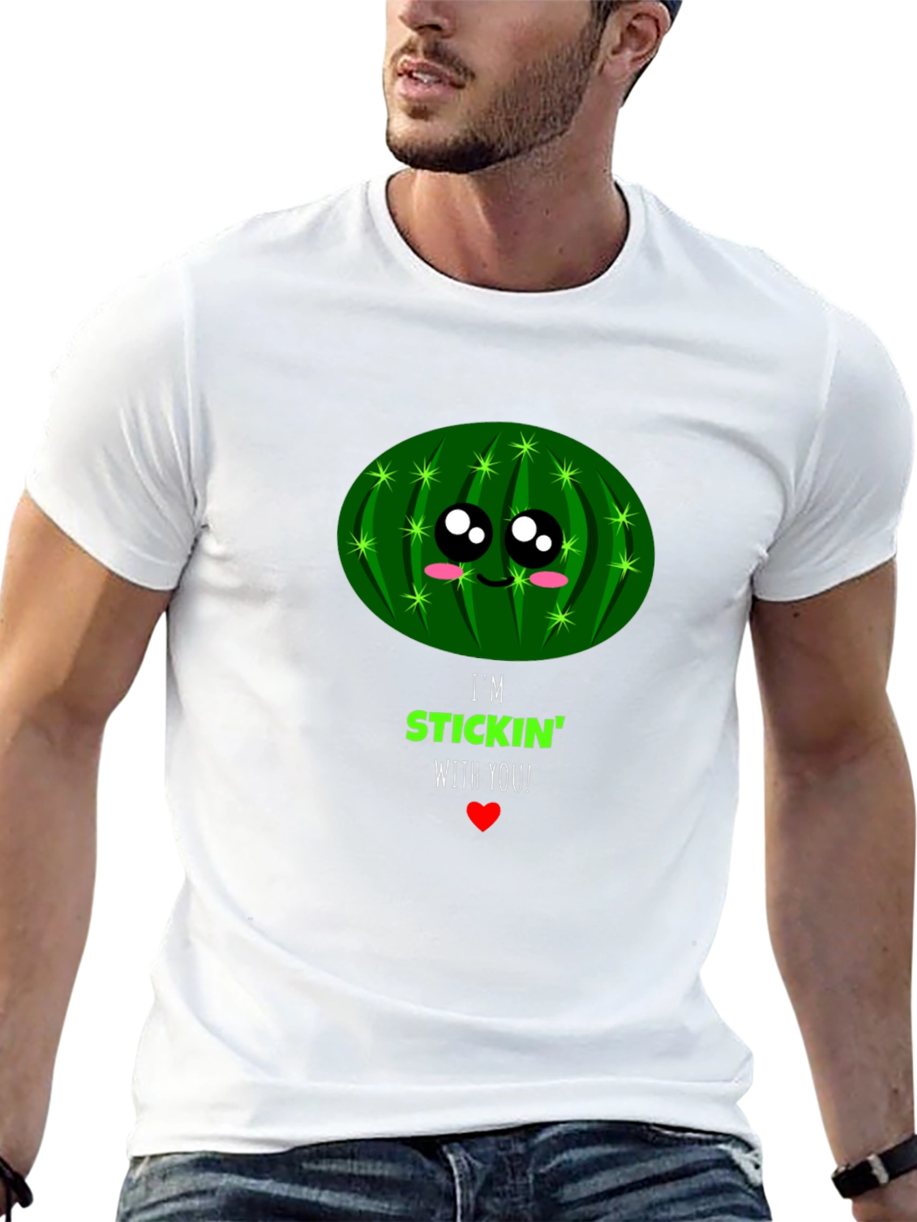 Im Stickin With You Cactus Graphic T-Shirt