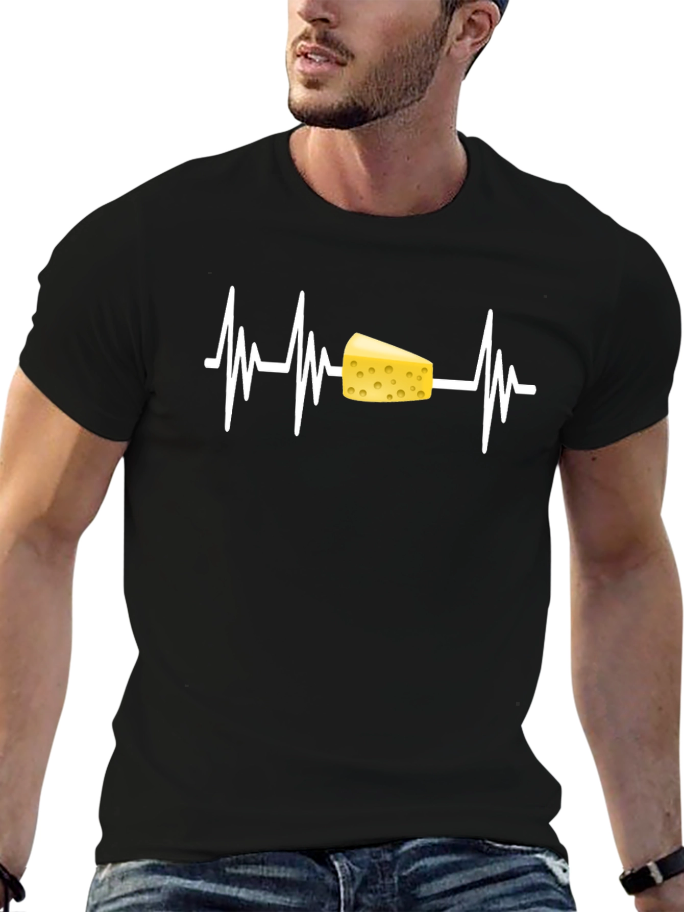 Cheese Heartbeat T-Shirt - Food Lover Tee