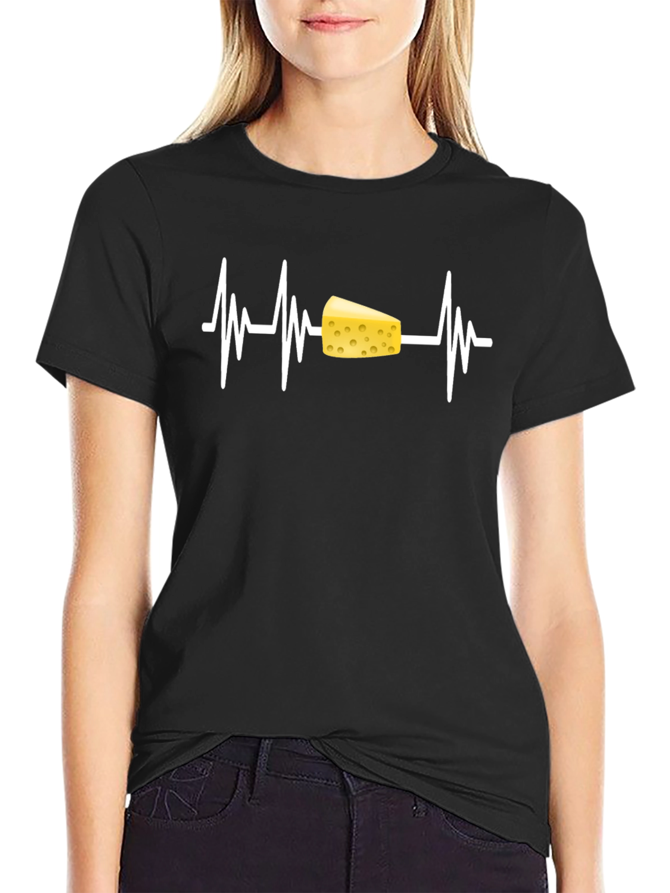Cheese Heartbeat T-Shirt - Food Lover Tee