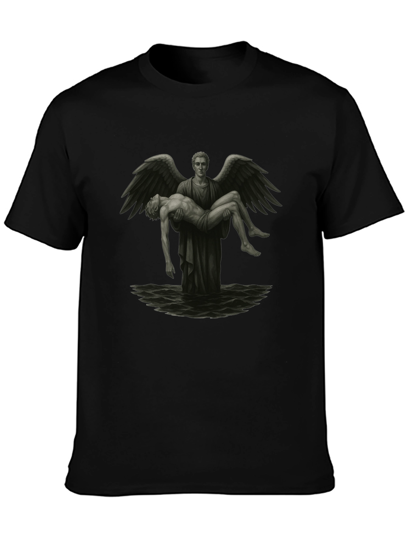 Angel Carrying Man T-Shirt - Black