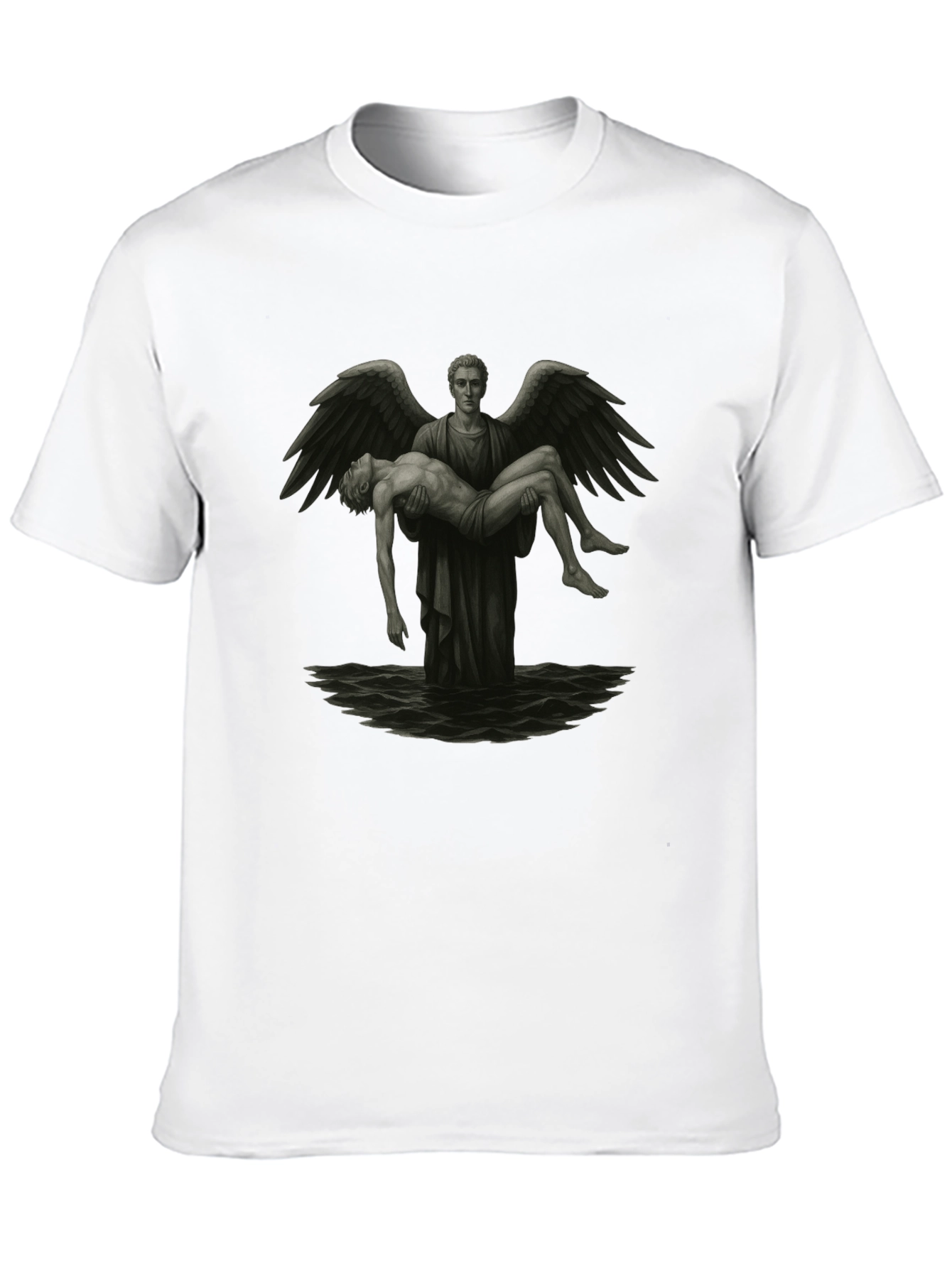 Angel Carrying Man T-Shirt - Black