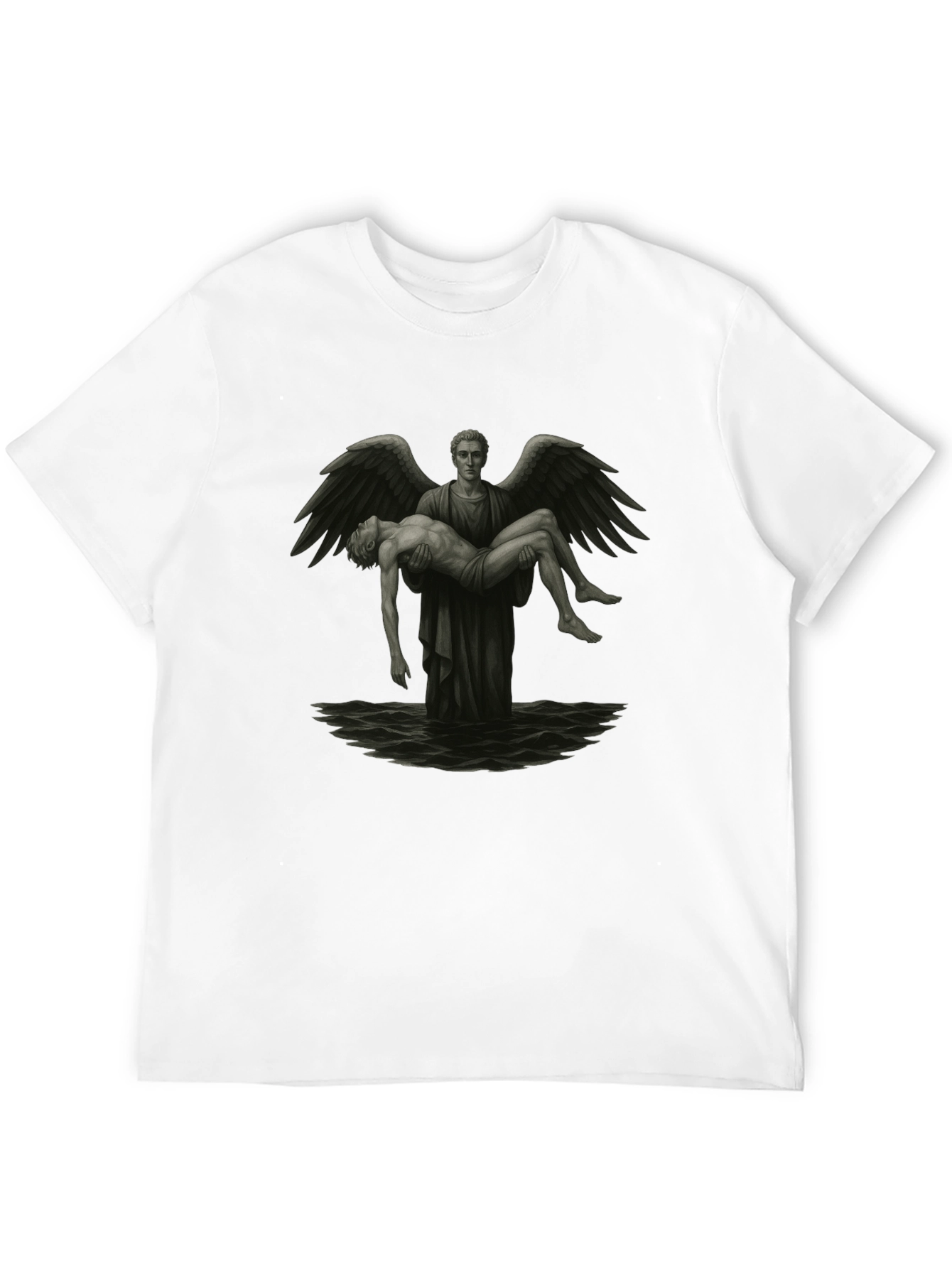 Angel Carrying Man T-Shirt - Black