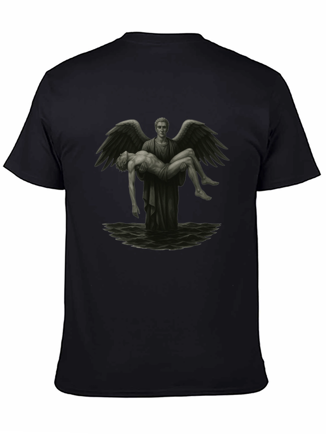 Angel Carrying Man T-Shirt - Black