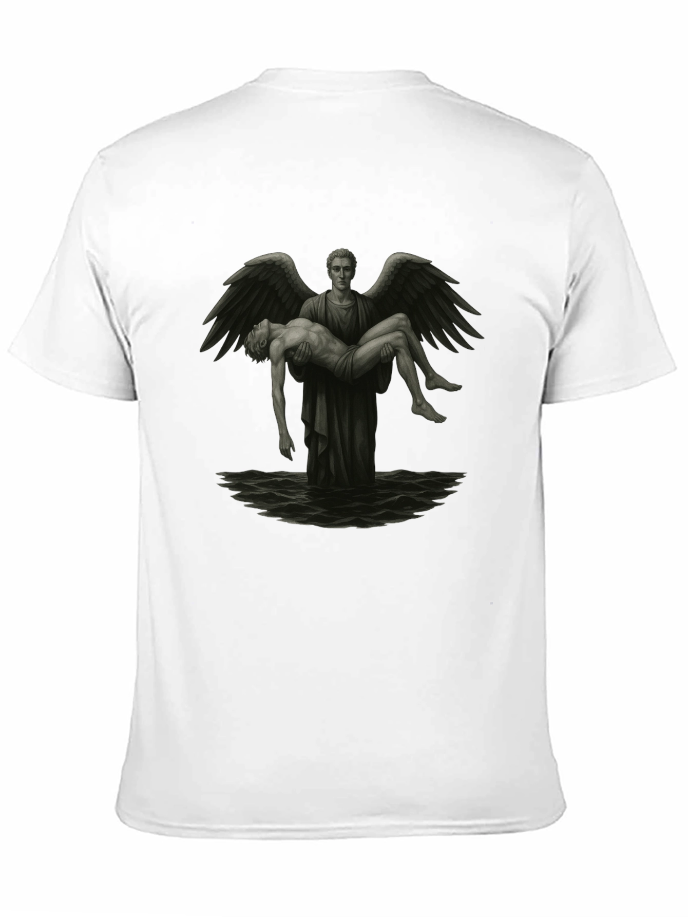 Angel Carrying Man T-Shirt - Black