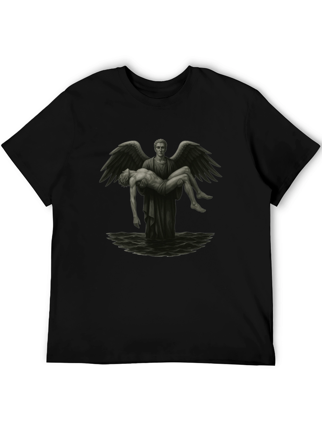 Angel Carrying Man T-Shirt - Black