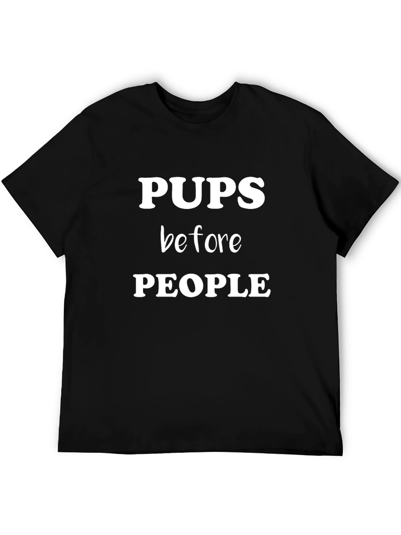 Pups Before People Graphic T-Shirt Black