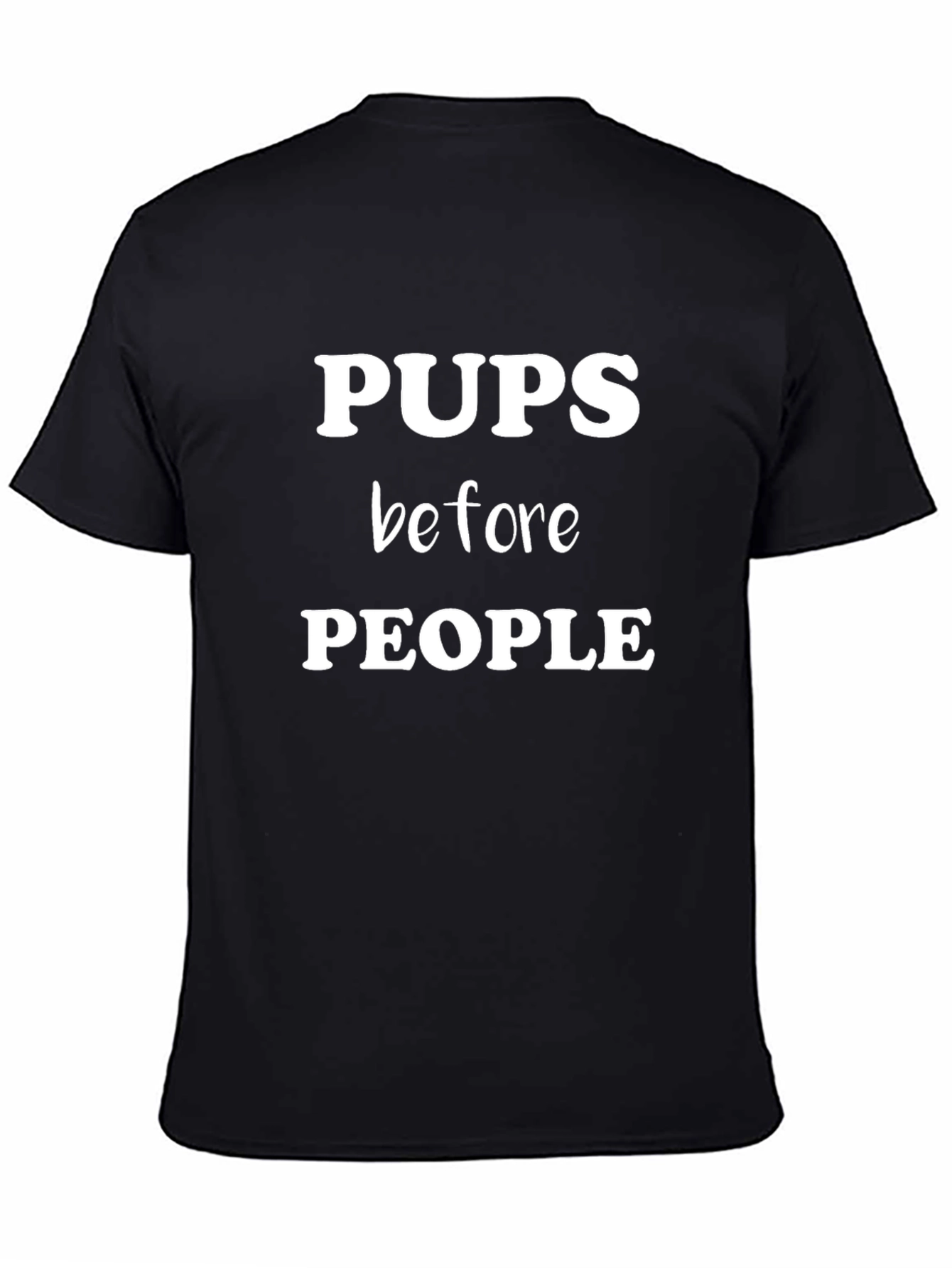 Pups Before People Graphic T-Shirt Black